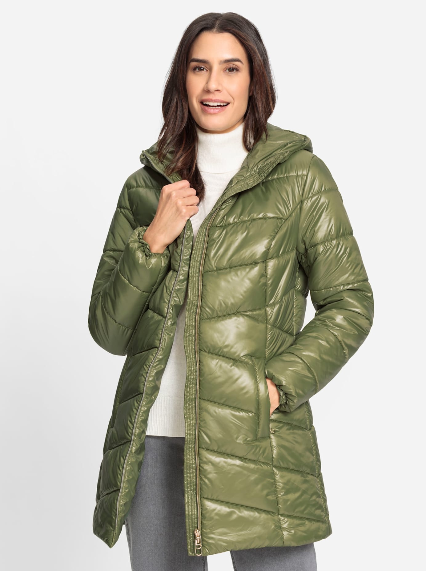 Inspirationen Steppjacke, mit Kapuze