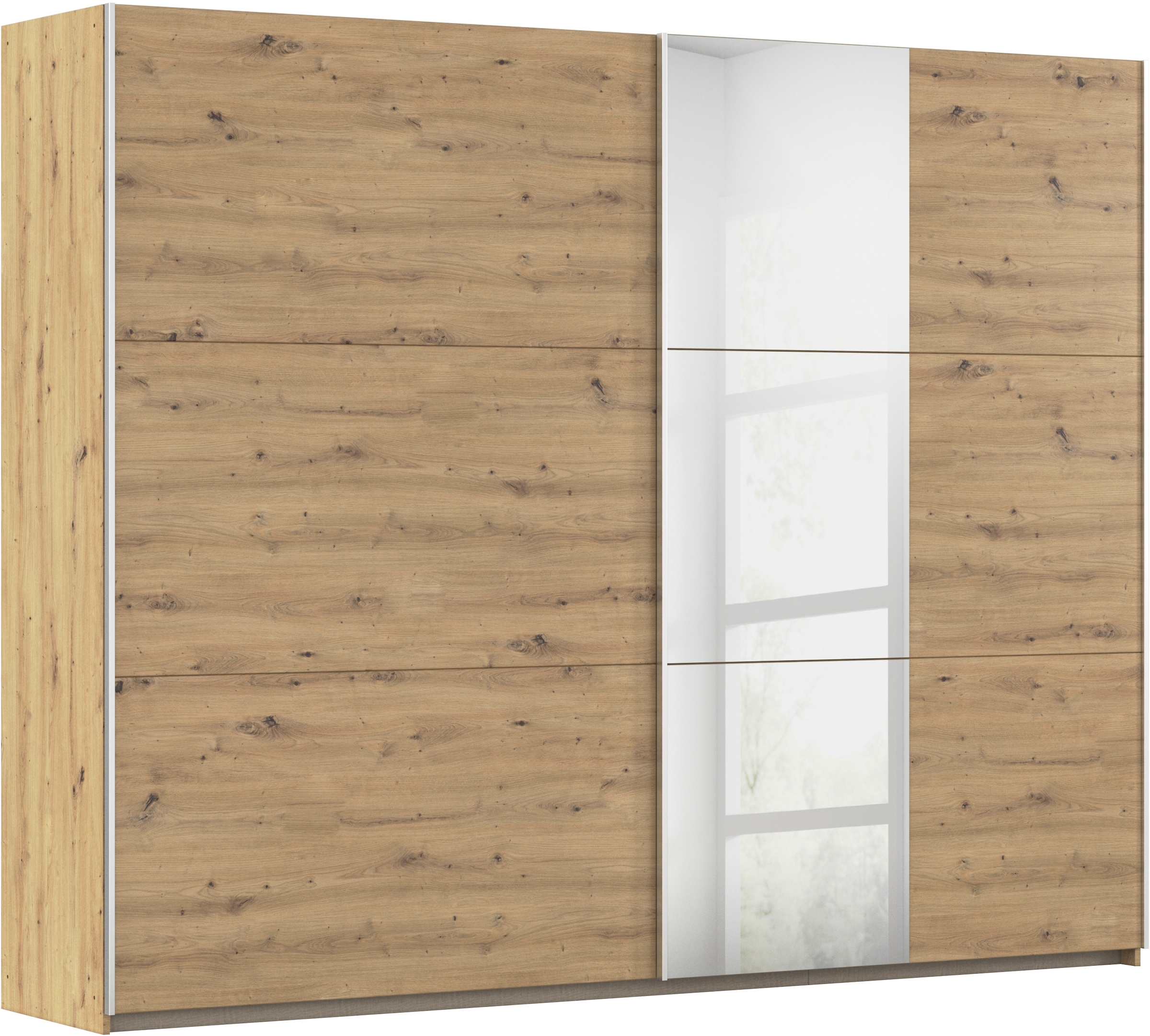 rauch Schwebetürenschrank "Kleiderschrank Schrank Garderobe AURELIO" 3 Ausstattungen BASIC/CLASSIC/PREMIUM (inkl. SOFT-CLOSE-FUNKTION), zeitloses Design, viele Farben, Breiten 175/218/261 cm MADE IN GERMANY