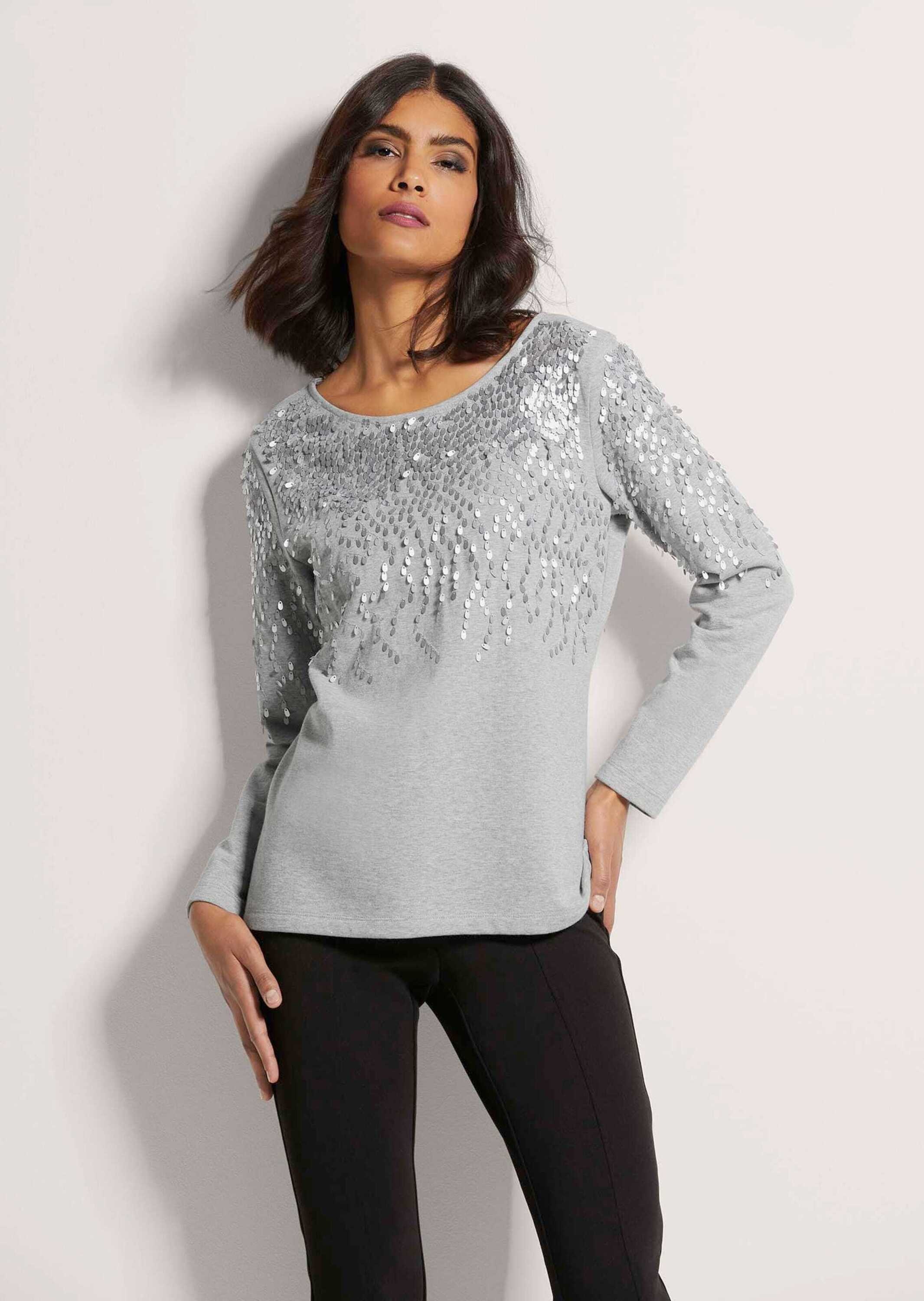 MADELEINE Langarmshirt "Sweatshirt Glitzeroberteil mit funkelnden Details" günstig online kaufen