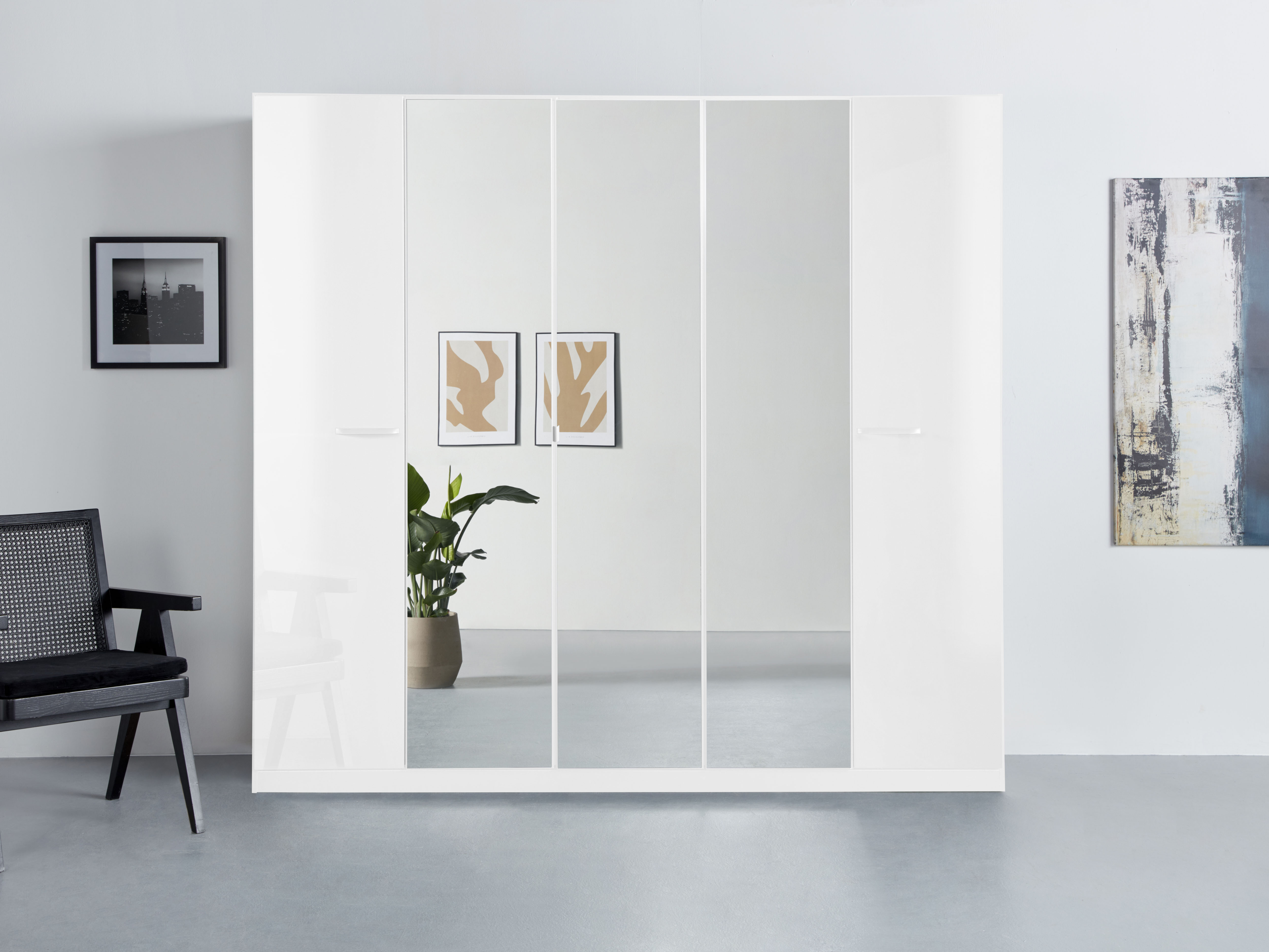 OTTO home Kleiderschrank "Mehrzweckschrank Aktenschrank Möbel Mietswohnung Schlafzimmer OTELI" erhältlich in Breiten 91-360 cm, ab Breite 136cm inkl. Innenschubladen, mit zusätzlichen Einlegeböden, optional mit Spiegel MADE IN GERMANY