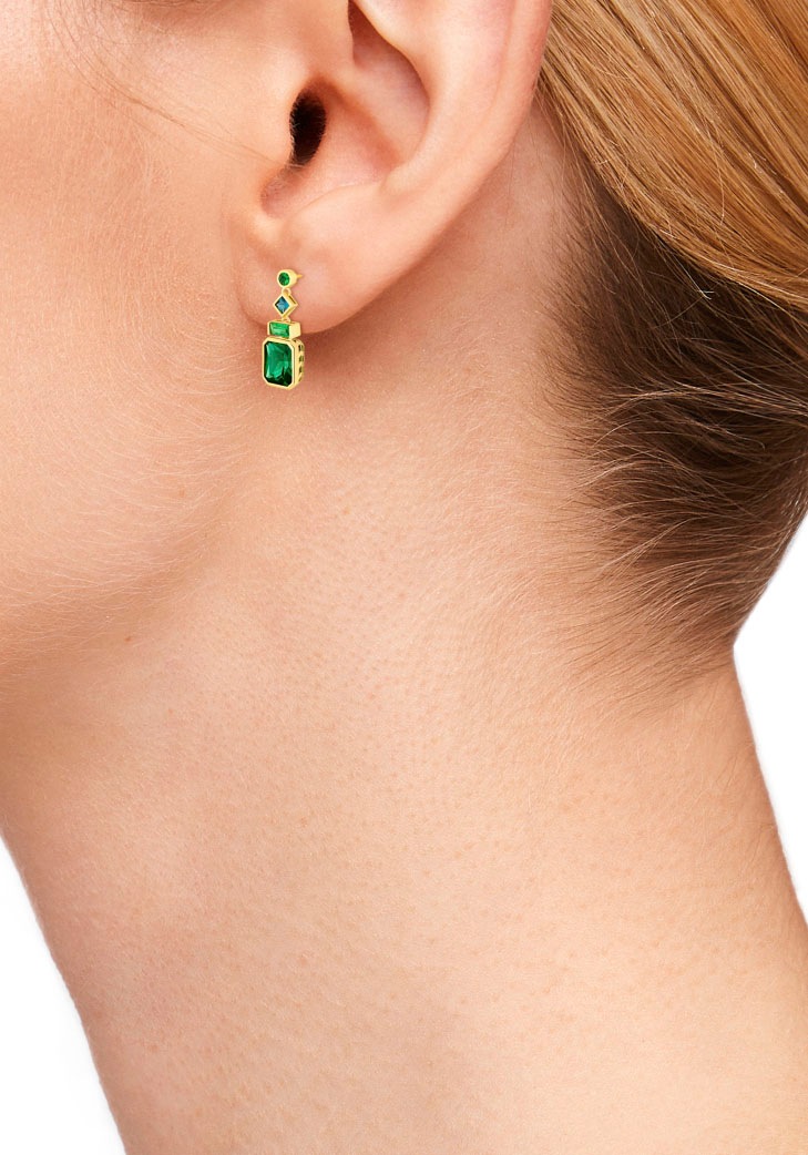 s.Oliver 2036878 Earrings Green Sterling Silver 3