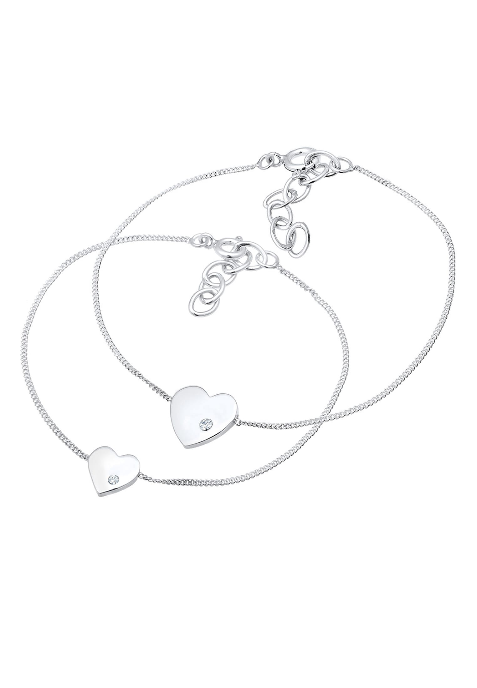 Elli Schmuckset »Herz Kristalle 925 Silber«