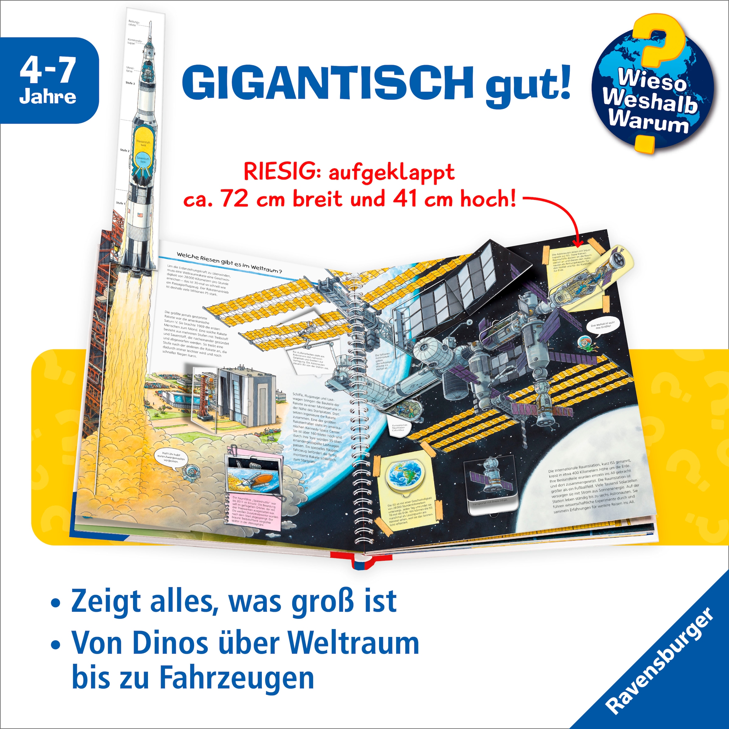 Ravensburger Buch »Wieso? Weshalb? Warum?, Groß, größer, am größten (Riesenbuch)«