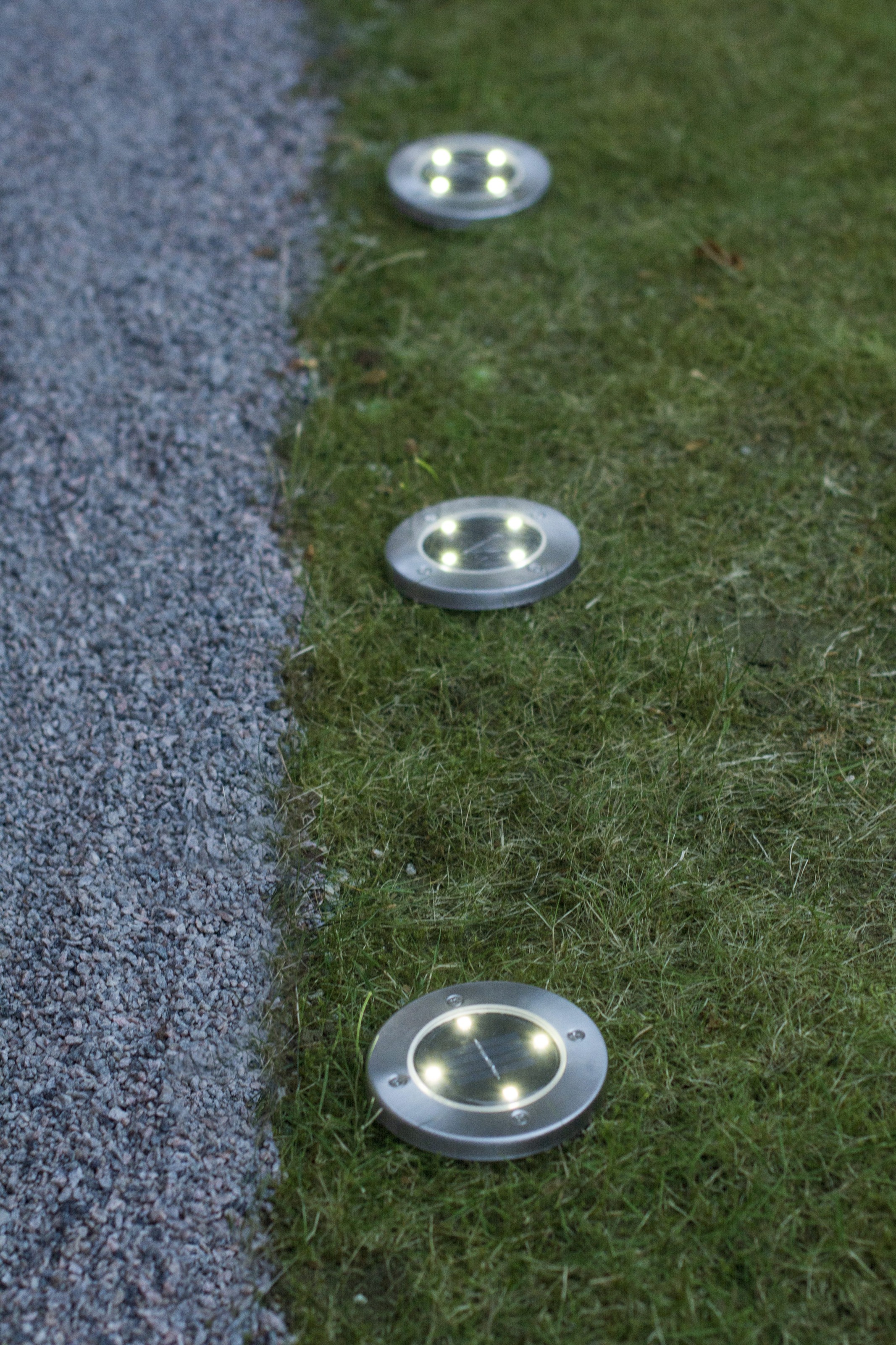 Parforce Traditional Hunting LED Solarleuchte »Solar Spotlight Rasenleuchte« LED-Board 3 Stk. Warmweiß 3er-Set, flache Bauform, Dämmerungssensor