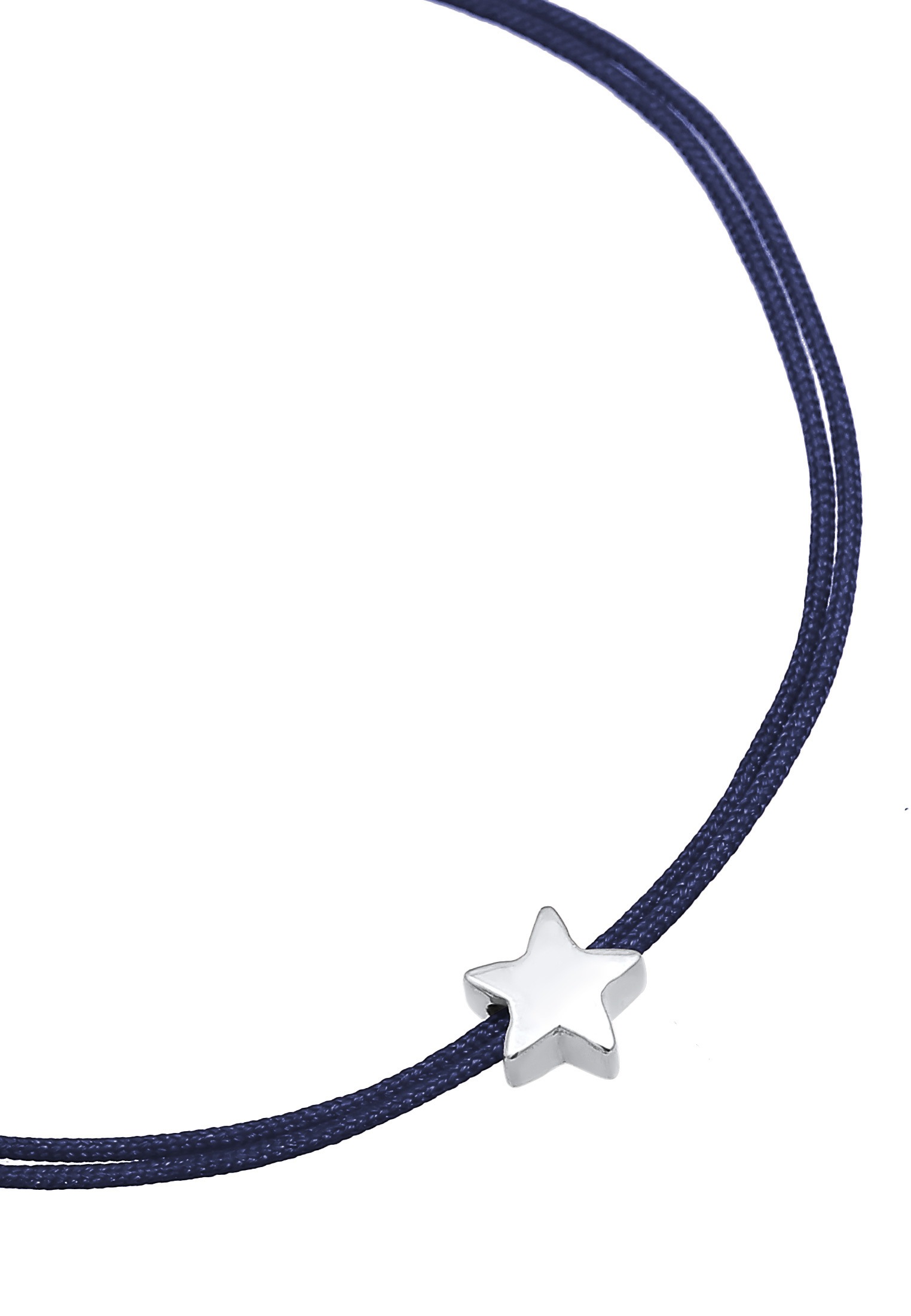 Elli Armband »Stern Astro Textilband 925 Silber«
