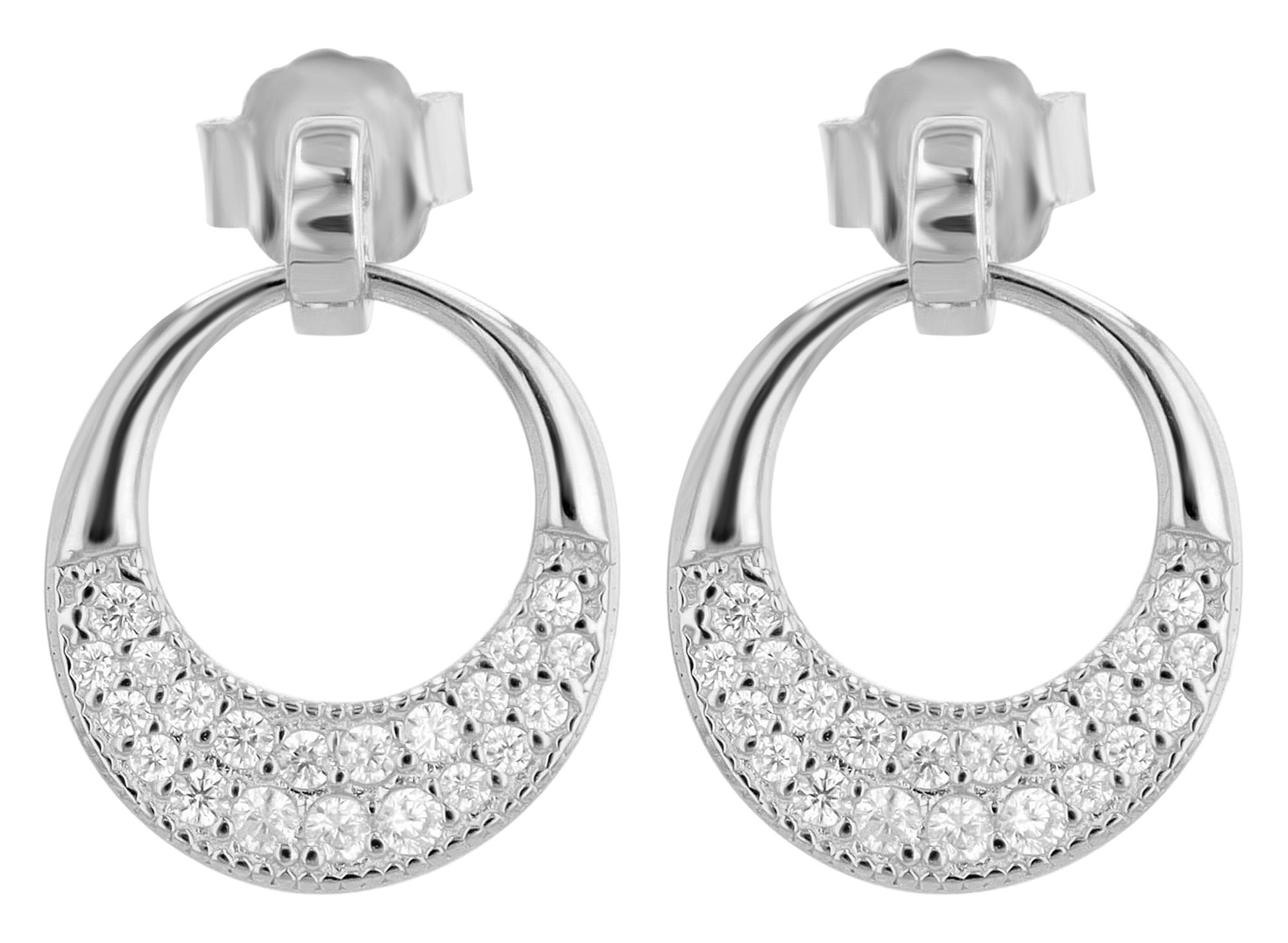 Adelia´s Paar Ohrhänger "Ohrringe – Ohrstecker aus 925 Silber mit Zirkonia" Ein Geschenk, das Freude macht