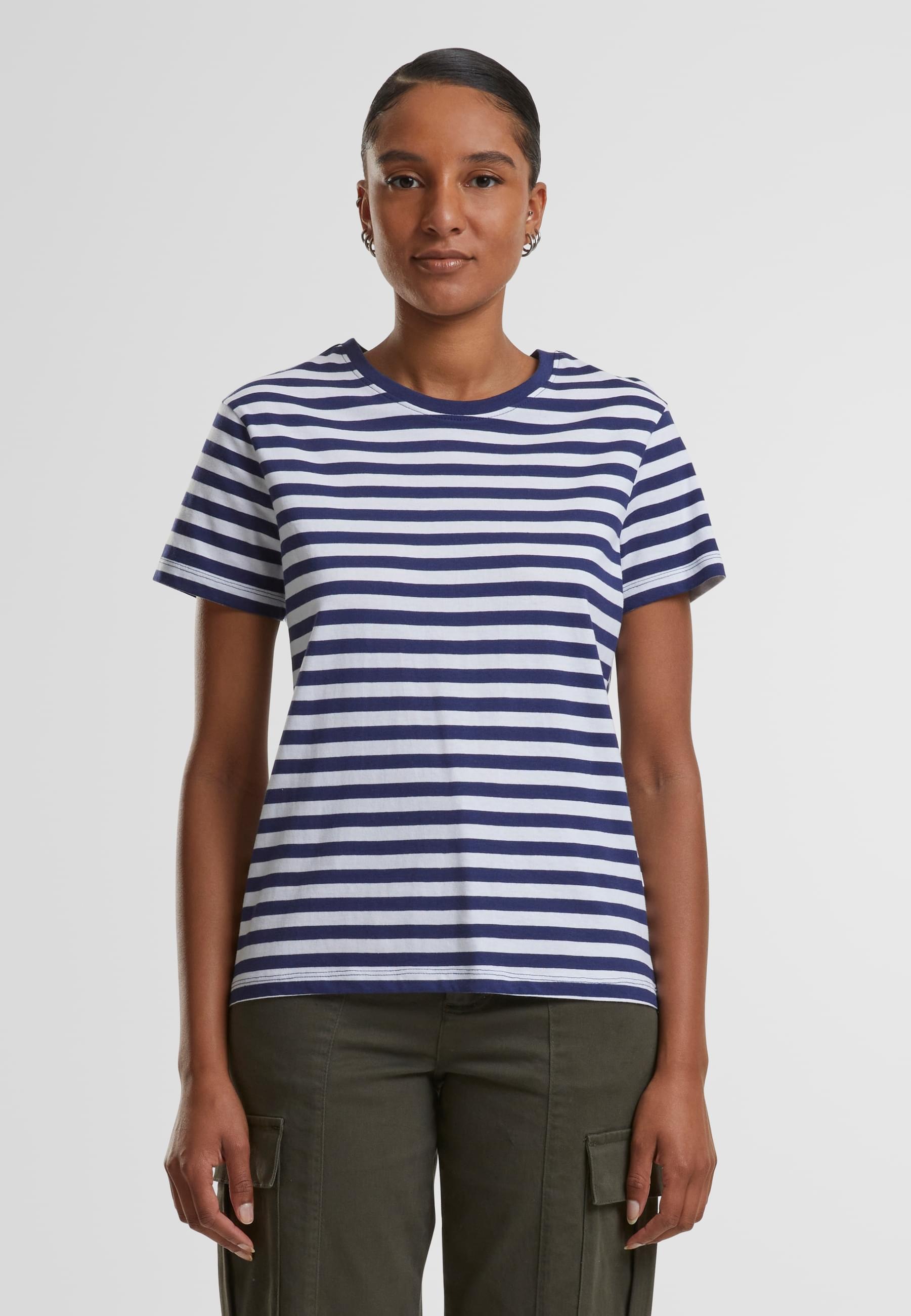 URBAN CLASSICS T-Shirt »Urban Classics Damen Ladies Regular Striped Tee«, (1 tlg.)