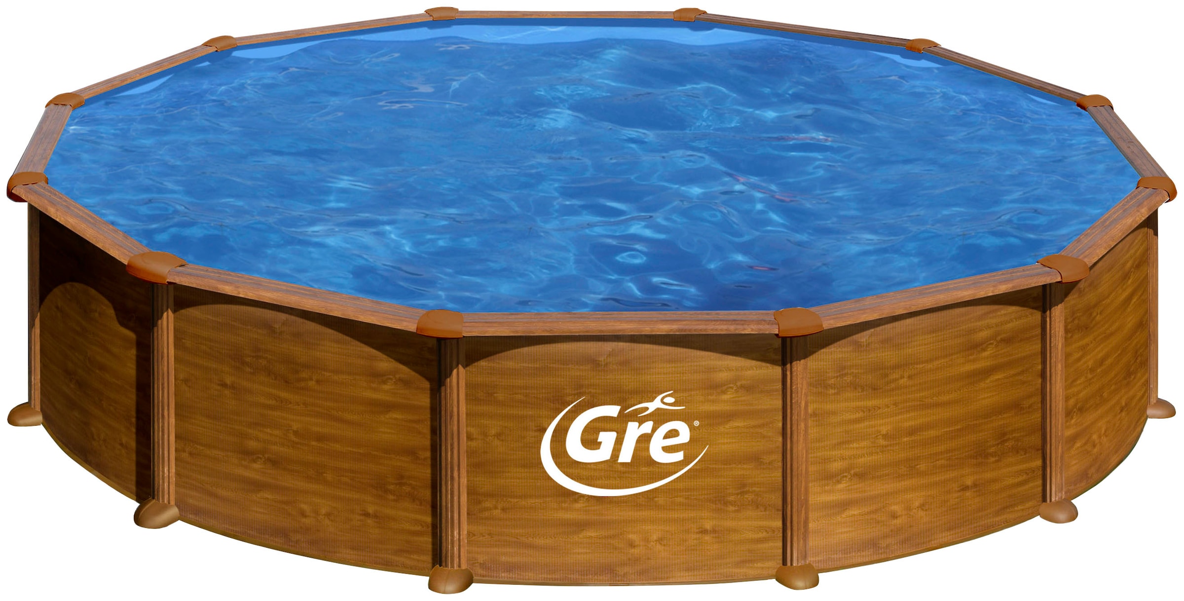 Gre Rundpool »Mauritius inkl. Zubehör«, (Komplett-Set, 7 tlg.), Höhe: 132 cm, in versch. Größen erhältlich