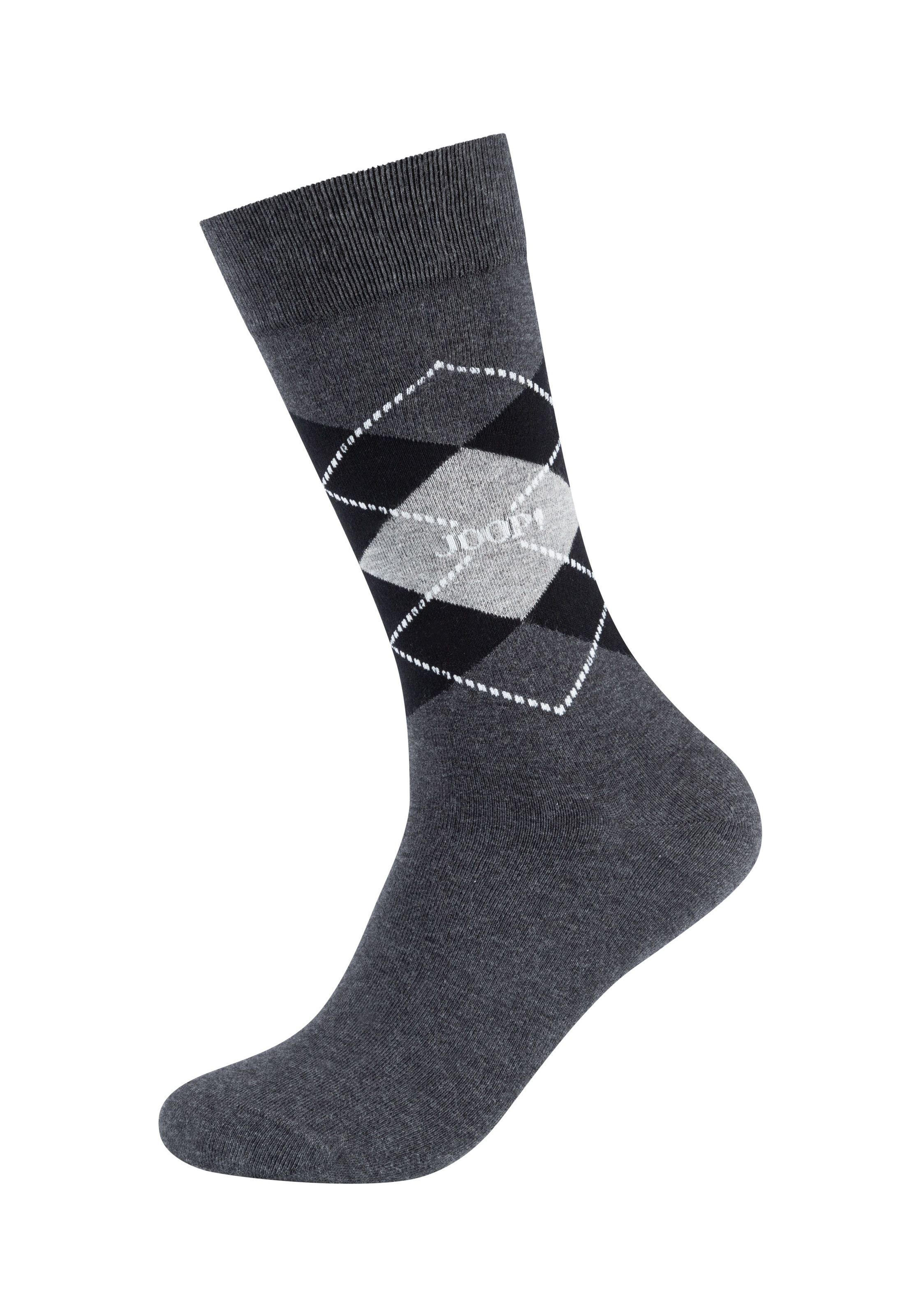 JOOP! Socken »premium essentials«, (2er Pack), Premium Qualität, verstärkte Ferse, verstärkte Zehen, Argyle Design