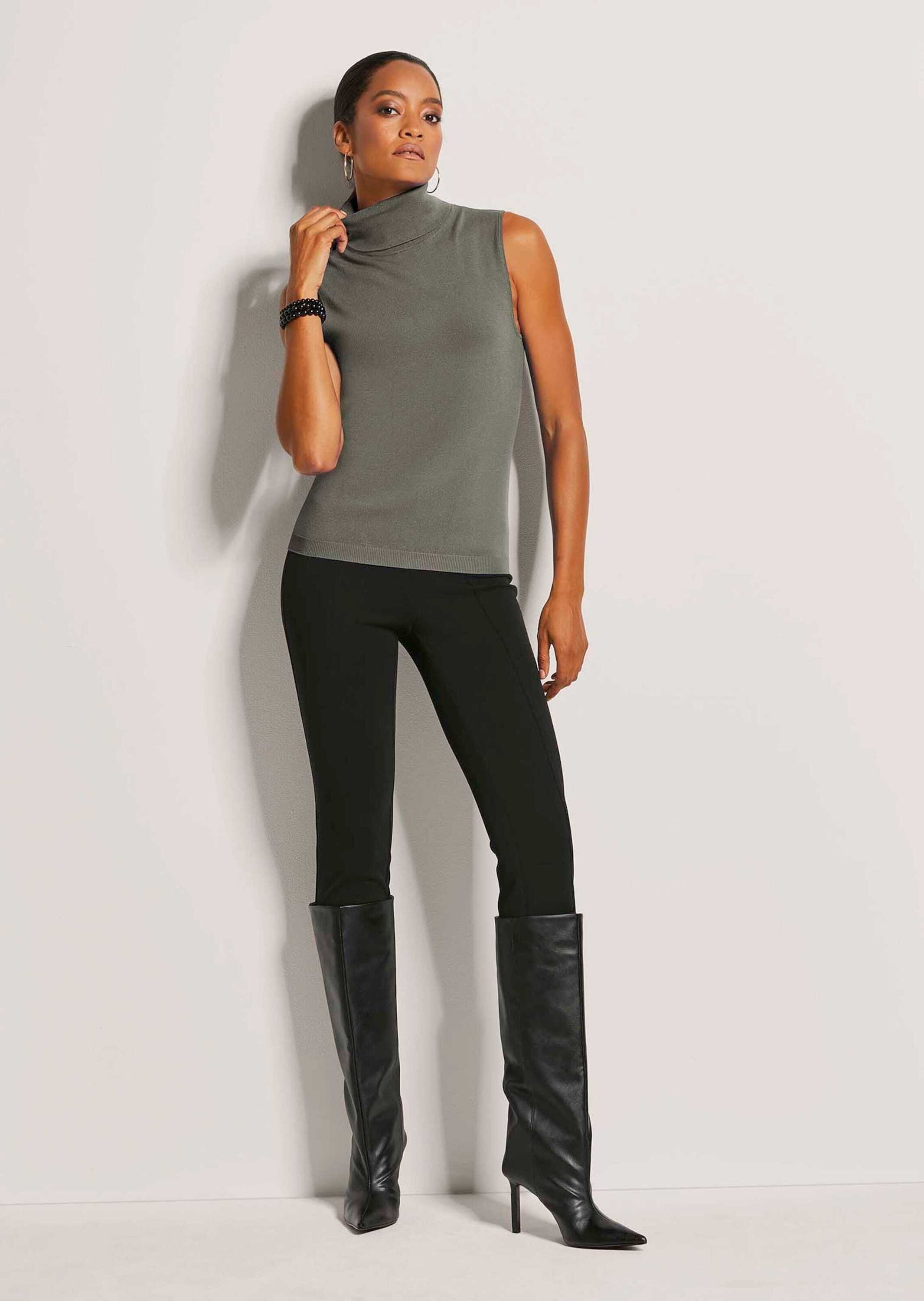 MADELEINE Longpullover "Pullover Ärmelloser Rollkragenpullover" günstig online kaufen