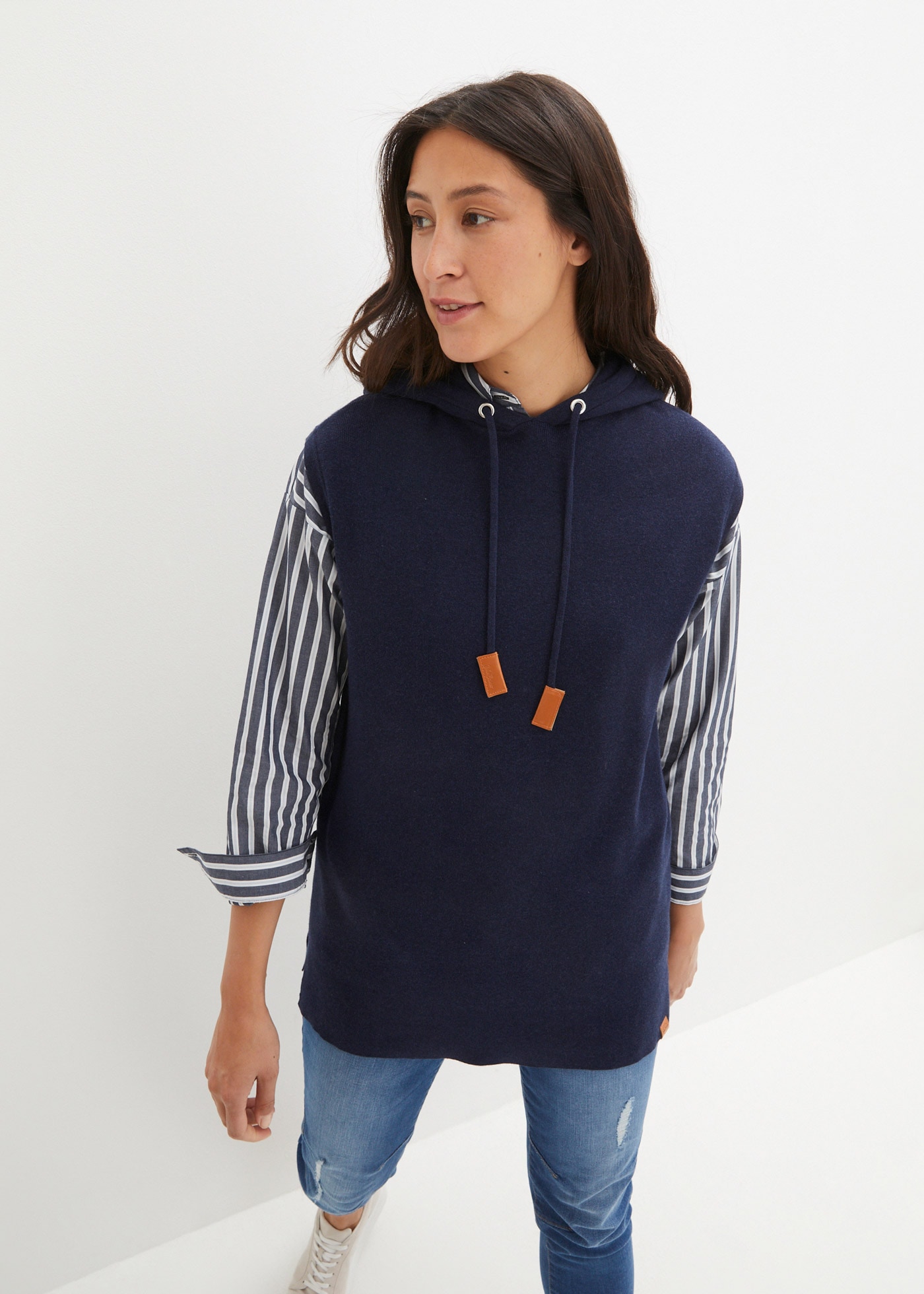 bonprix Pullunder Kapuzen-Pullunder, oversized günstig online kaufen