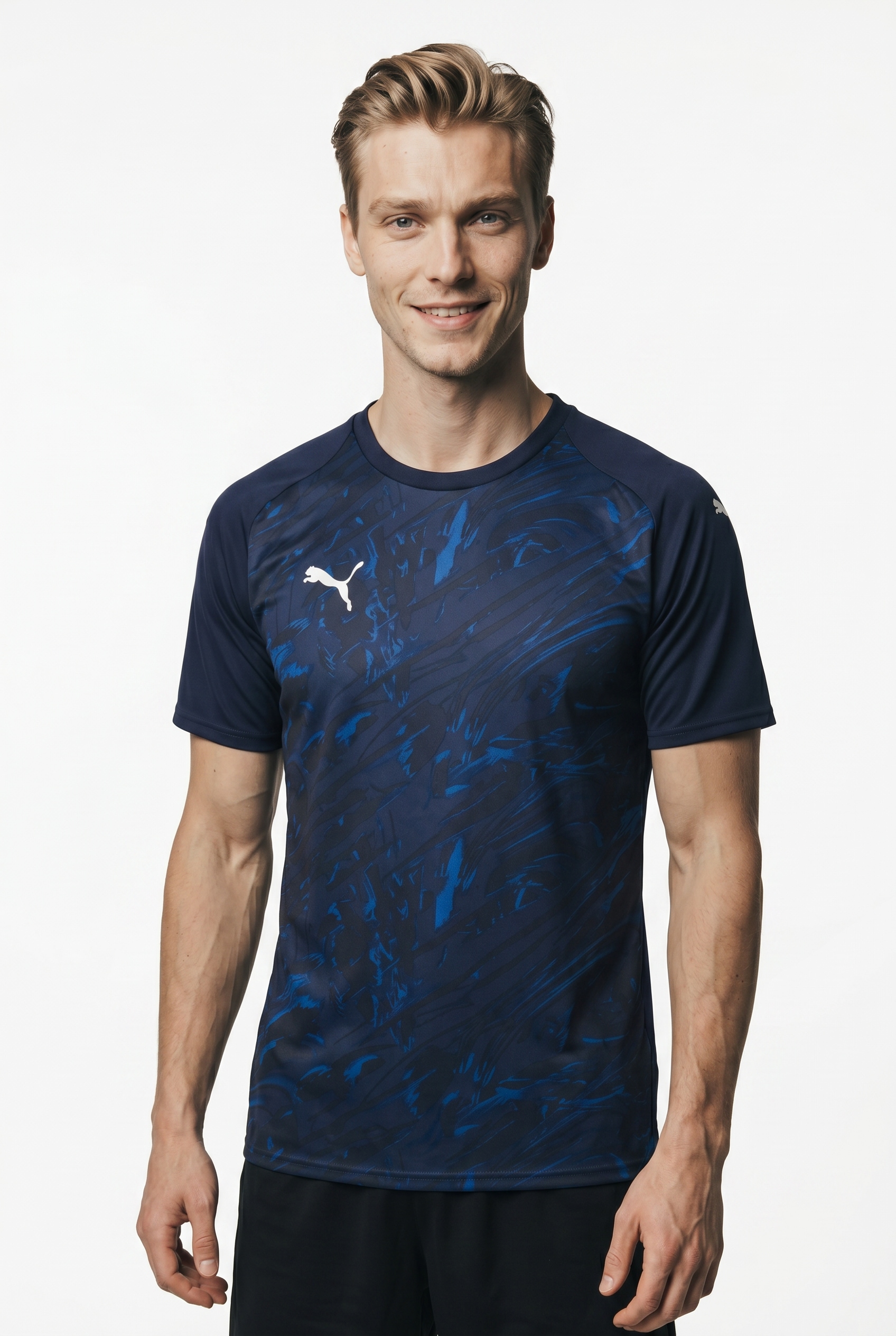 PUMA "TEAMFINAL GRAPHIC JERSEY" mit Print-Applikationen, mit DryCELL-Technologie, atmungsaktiv