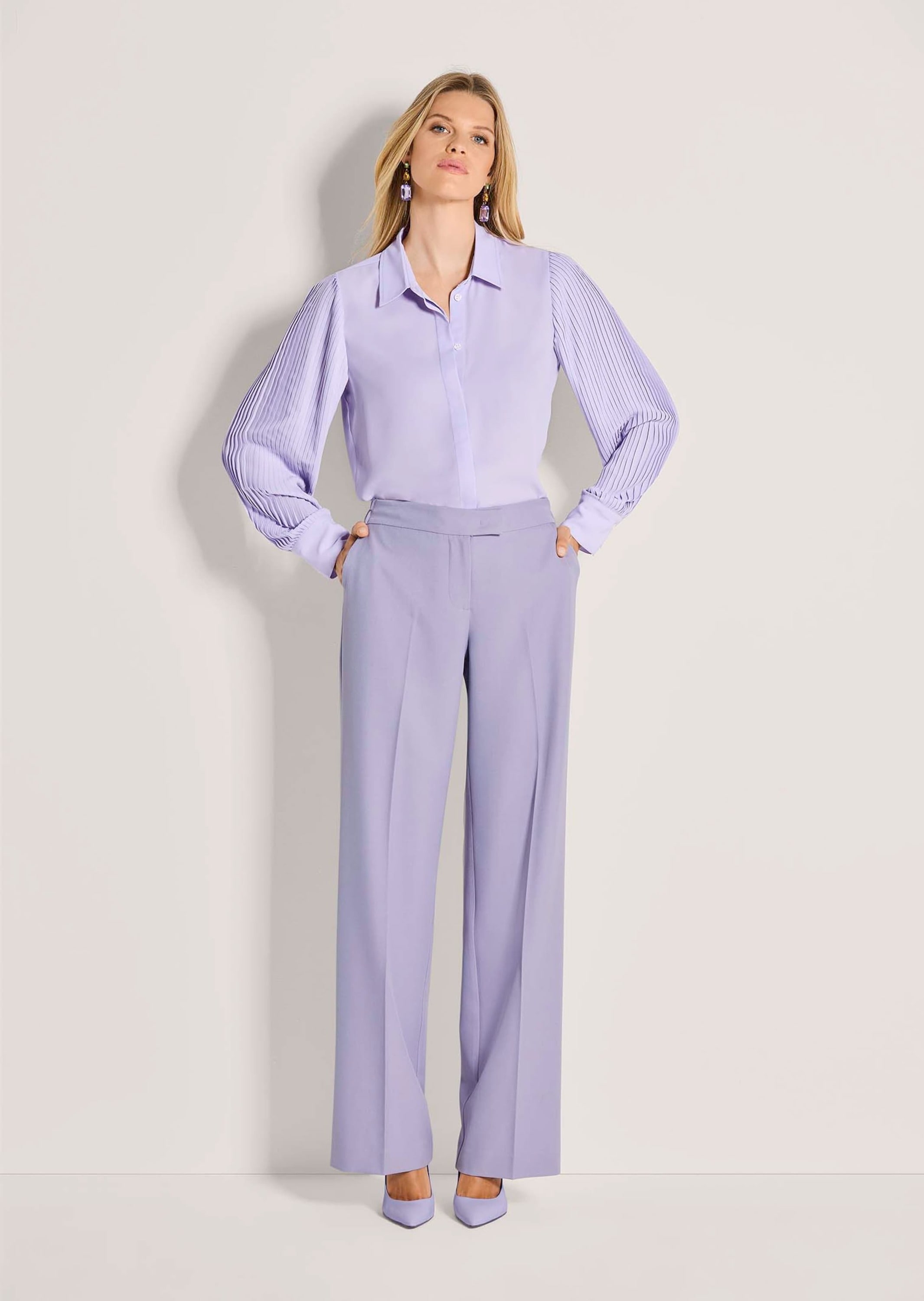 MADELEINE Stoffhose »Bügelfaltenhose Palazzohose mit Teildehnbund«