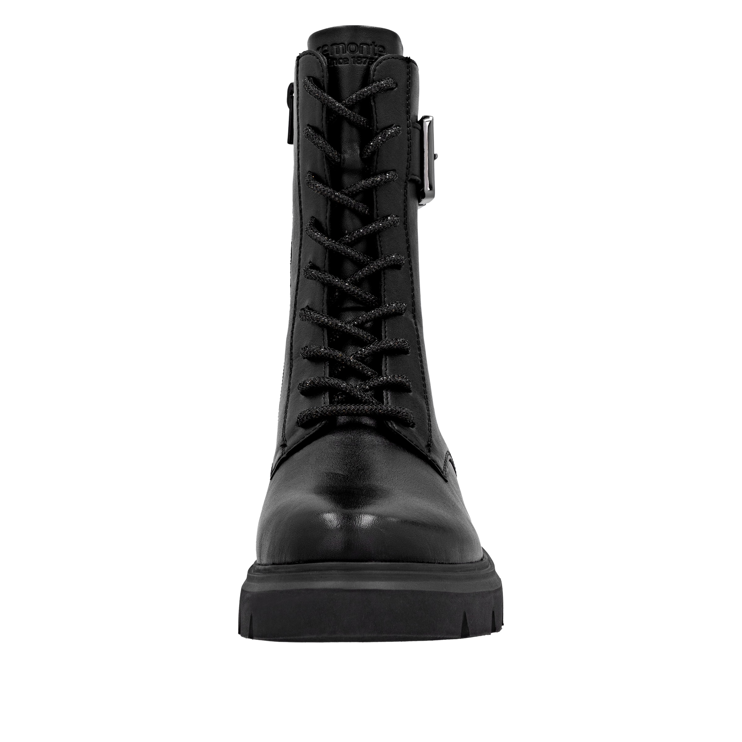 Remonte Schnürboots, Stiefelette, Boots, Profilsohle, Blockabsatz mit Zierschnalle