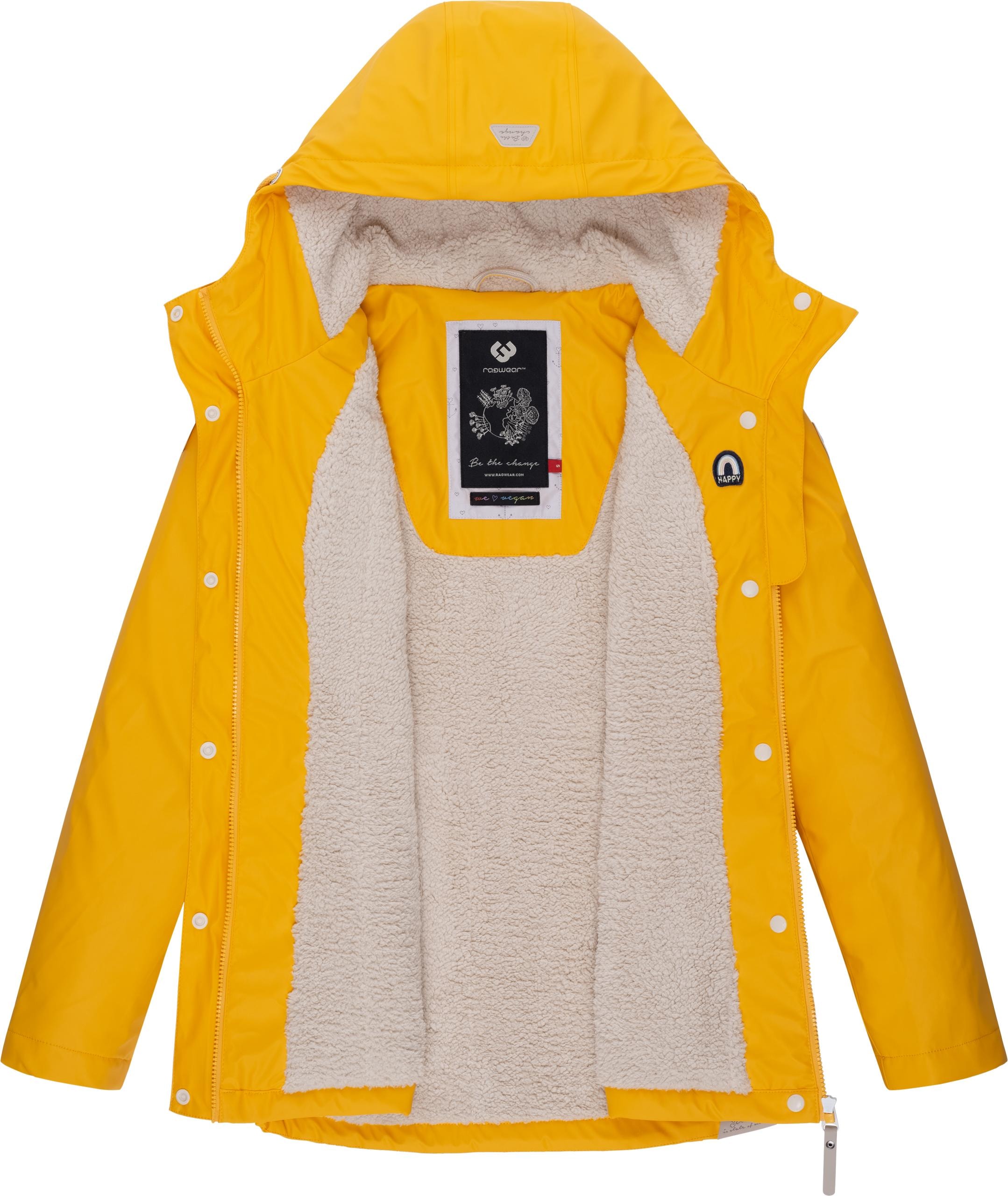 Ragwear Regenjacke »Marge«, mit Kapuze, warm gefütterter Damen Winter Regenmantel