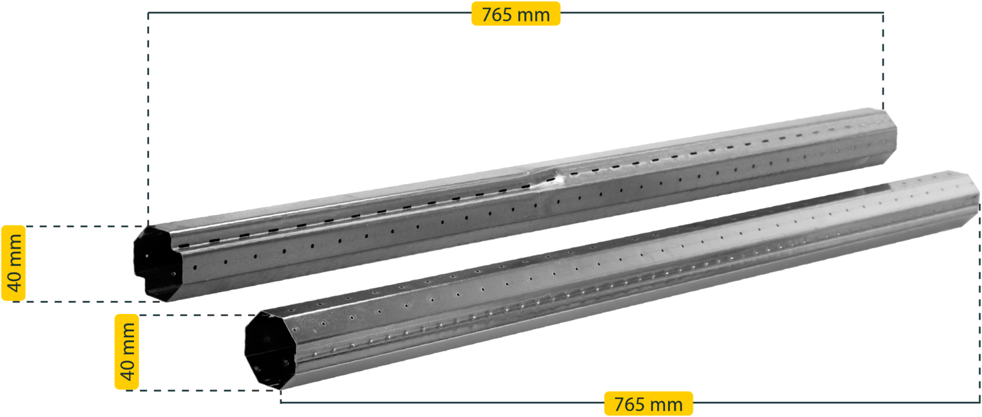 SCHELLENBERG Achtkantwelle »zum Aufwickeln eines Rollladens, Durchmesser 40 mm oder 60 mm«, Rollladenwelle für Mini-, und Maxisysteme, individuell kürzbar