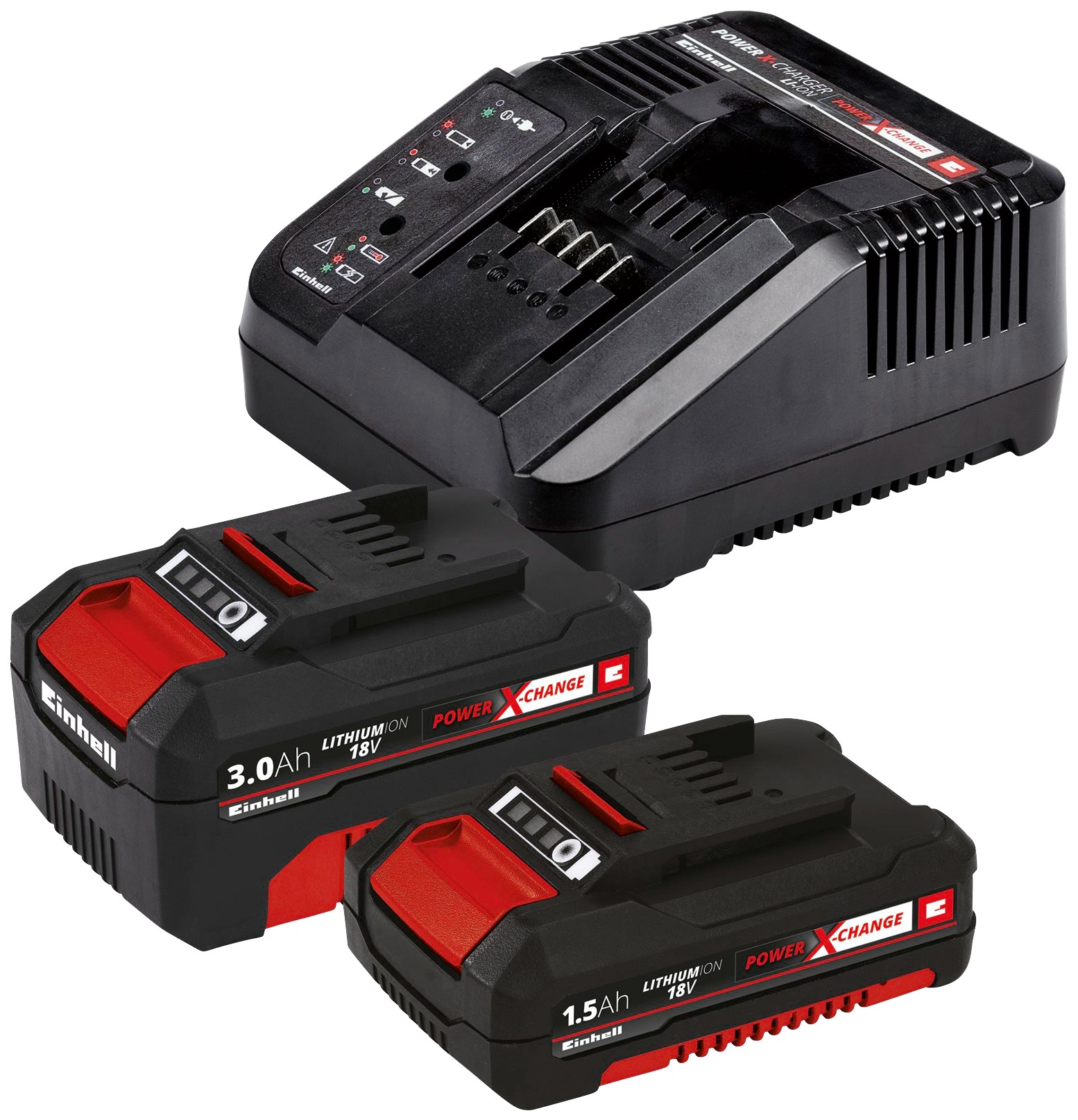 Einhell Elektrowerkzeug-Set »TC-TK 18 Li Kit«, (4 tlg.), inklusive 2 Akkus und Schnellladegerät