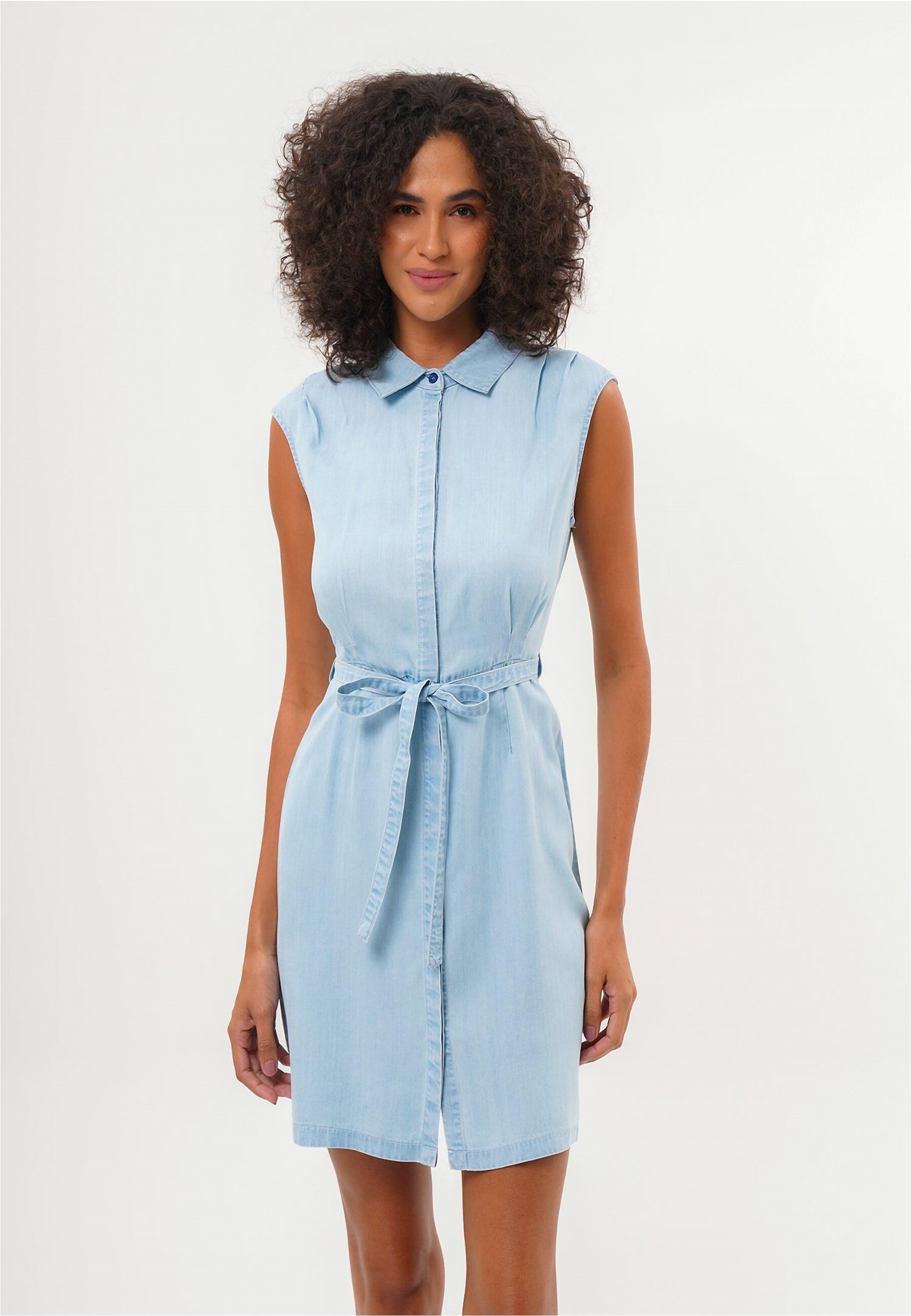 freshlions Jeanskleid "Leona" 1 Stk. tlg. mit tollem Bindeband günstig online kaufen