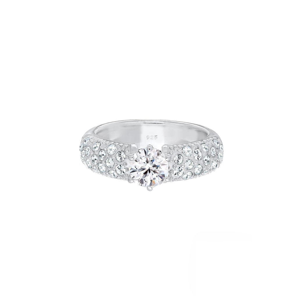 Elli Premium Verlobungsring »Verlobungsring Kristalle 925 Silber«
