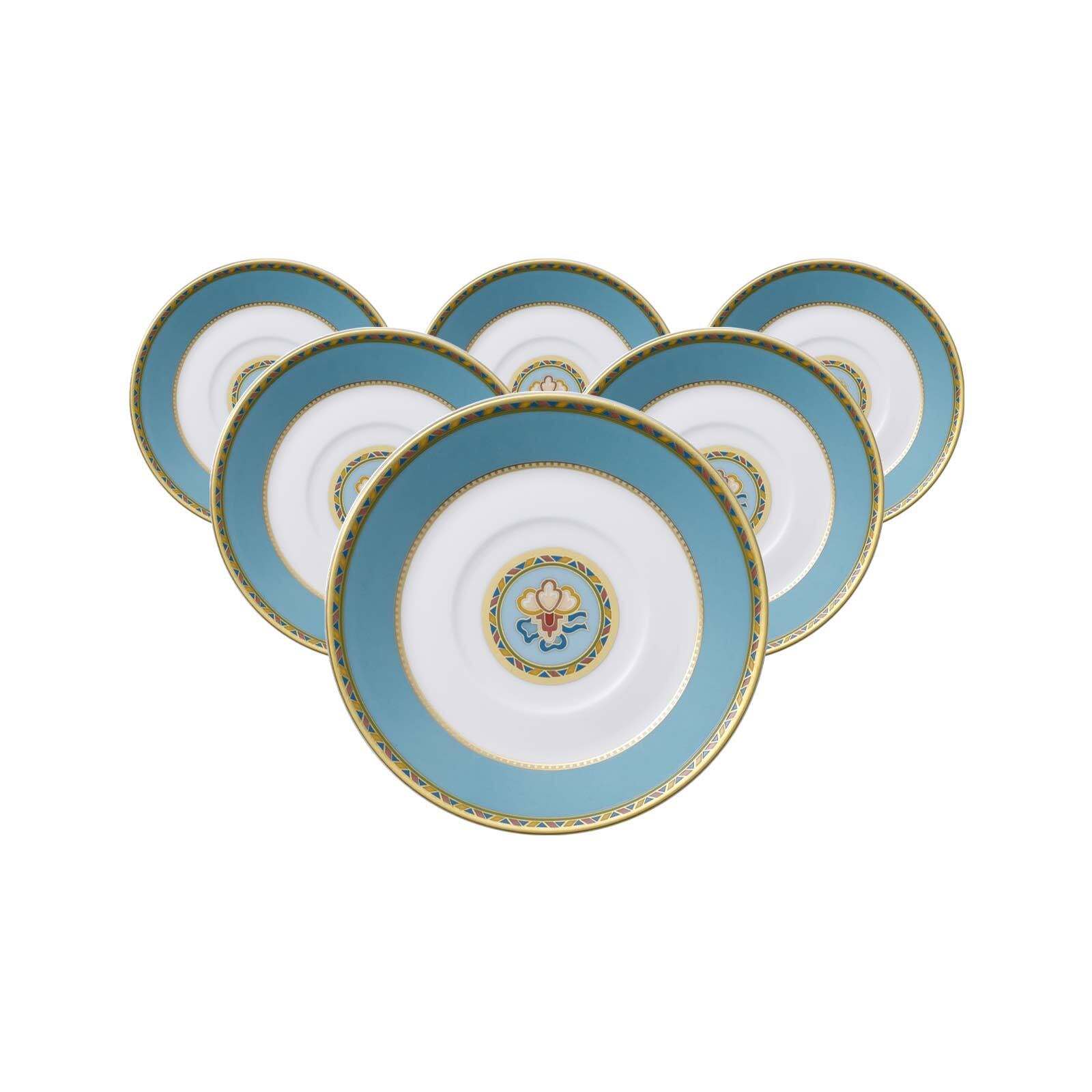 Villeroy & Boch Untertasse "Espressountertassen Samarkand Aquamarin ø 12,6 cm 6er Set bunt"