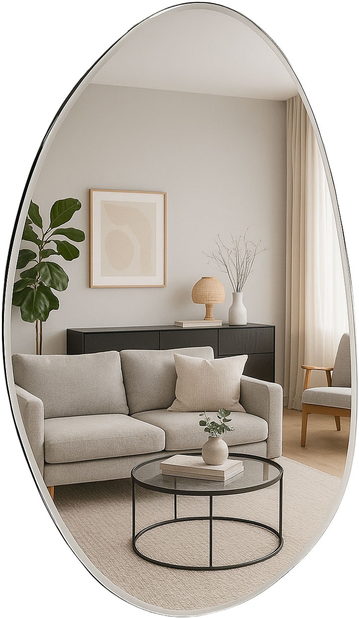 s.Oliver Wandspiegel "Lucee" ovalförmig, ca. 88,5x59cm, mattierter dezenter günstig online kaufen