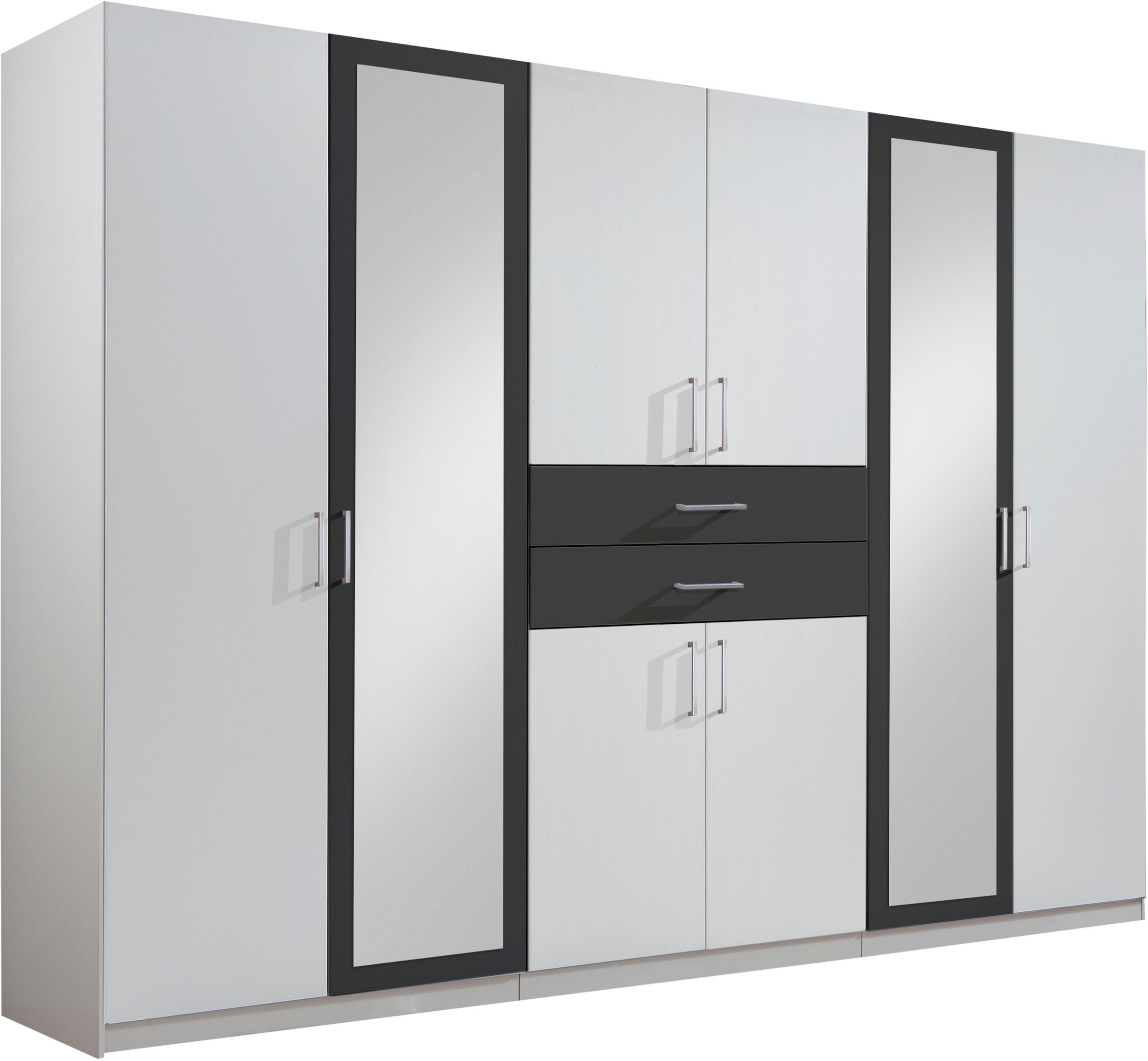 Wimex Kleiderschrank "Diver Drehtürenschrank mit Spiegel, in der Breite 270cm" Bestseller Schlafzimmerschrank wahlweise 3 Innenausstattungen