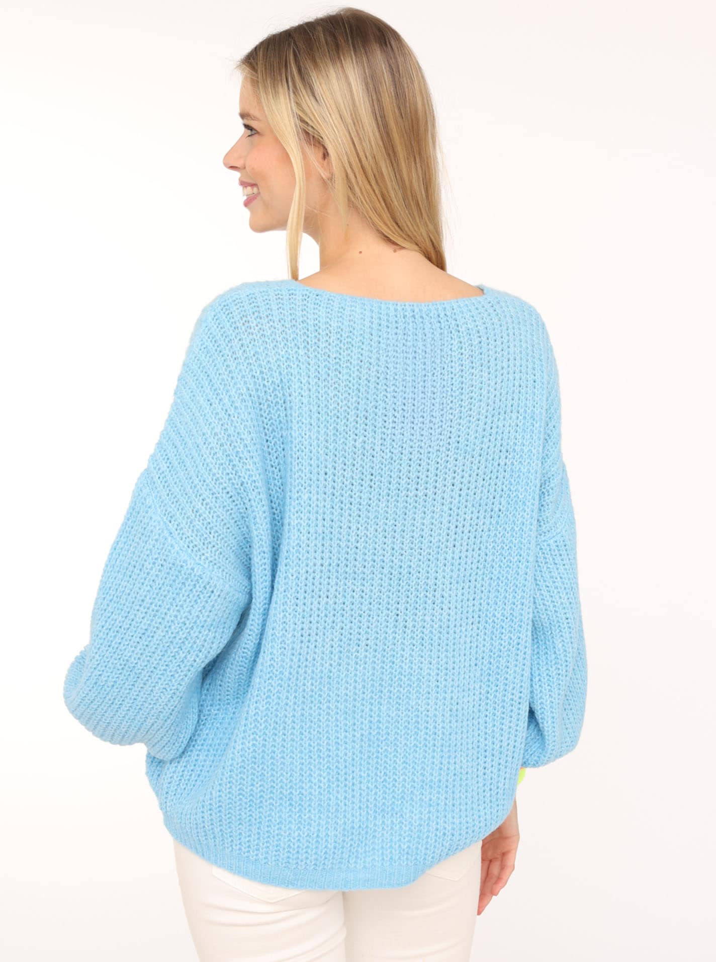 Zwillingsherz Strickpullover »"Smile"«, mit fröhlichem Aufdruck, One Size
