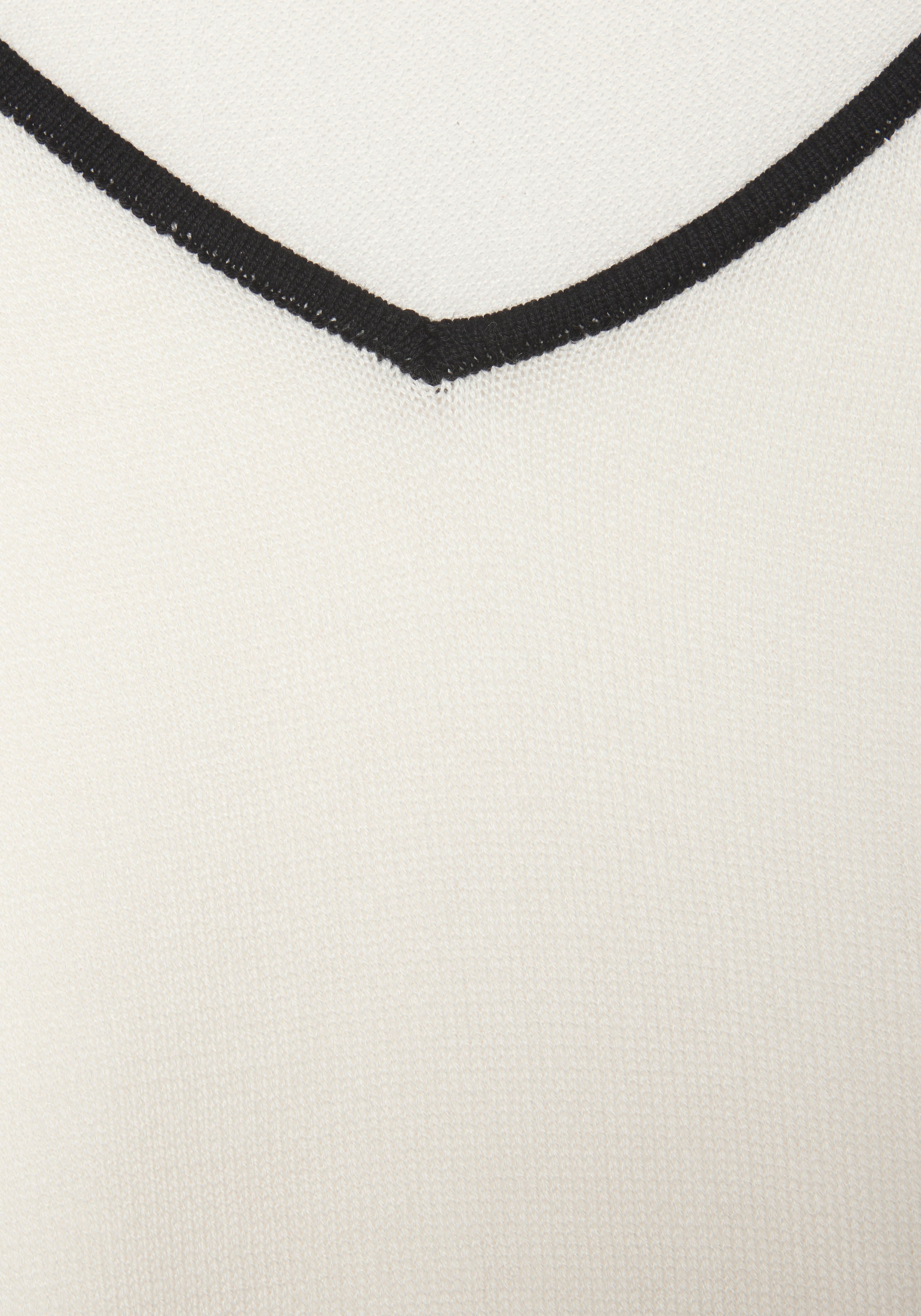 Vivance V-Ausschnitt-Pullover, mit Kontrastkanten, casual