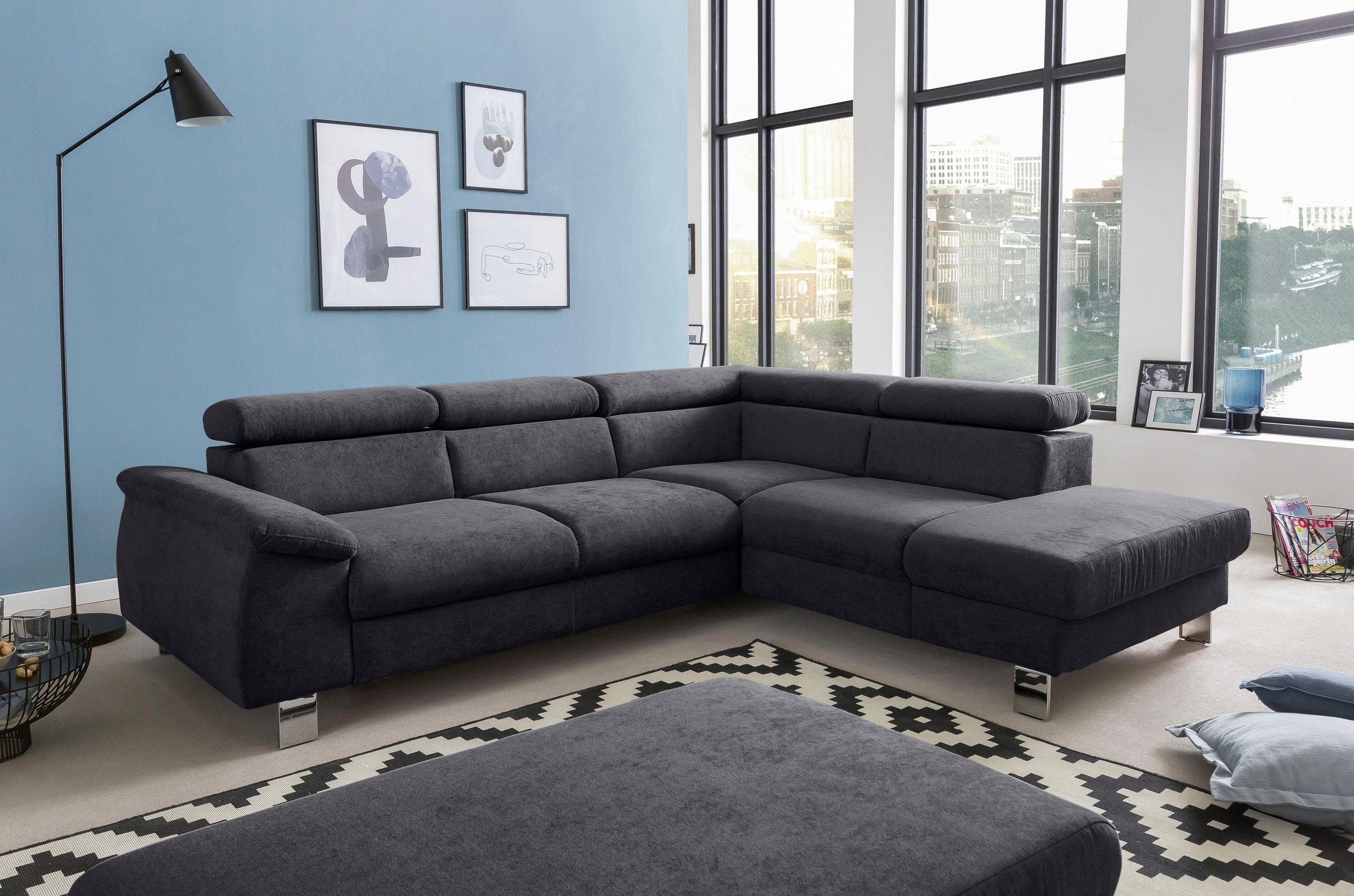 COTTA Polstergarnitur "Komaris L-Form", (Set), Set bestehend aus: Ecksofa m günstig online kaufen