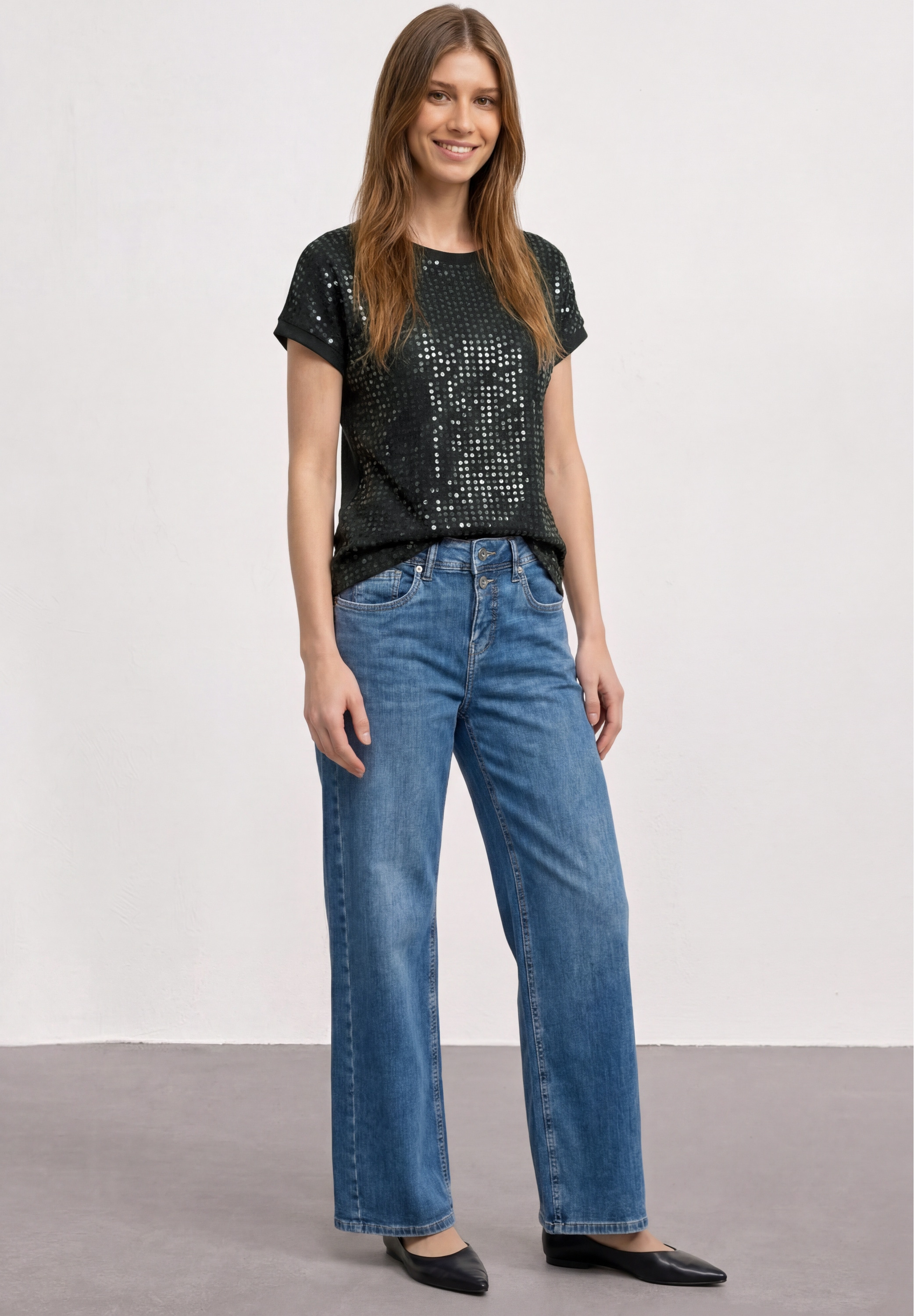 STREET ONE T-Shirt mit Rundhalsausschnitt