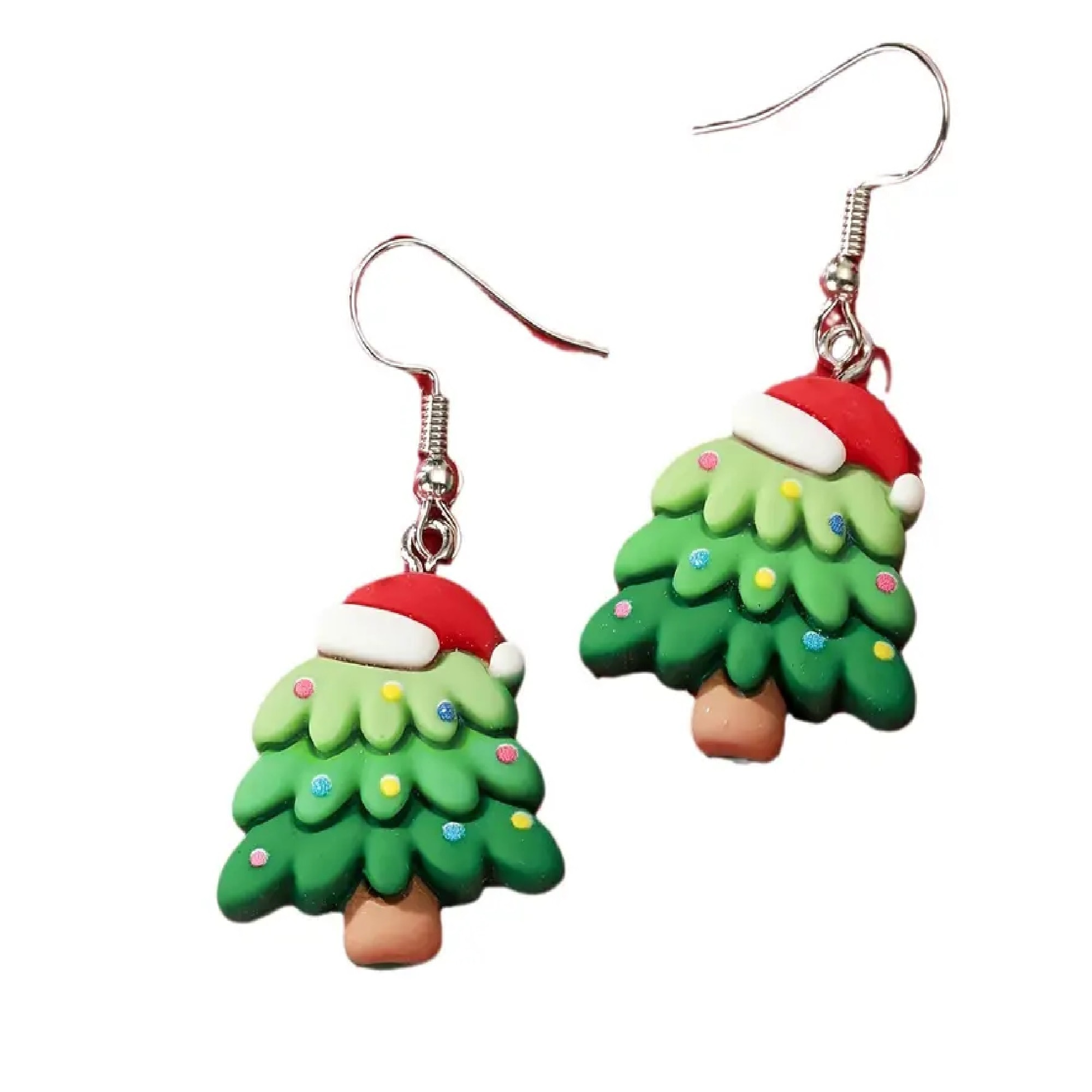Adelia's Ohrhänger Weihnachtsbaum aus Harz bunt