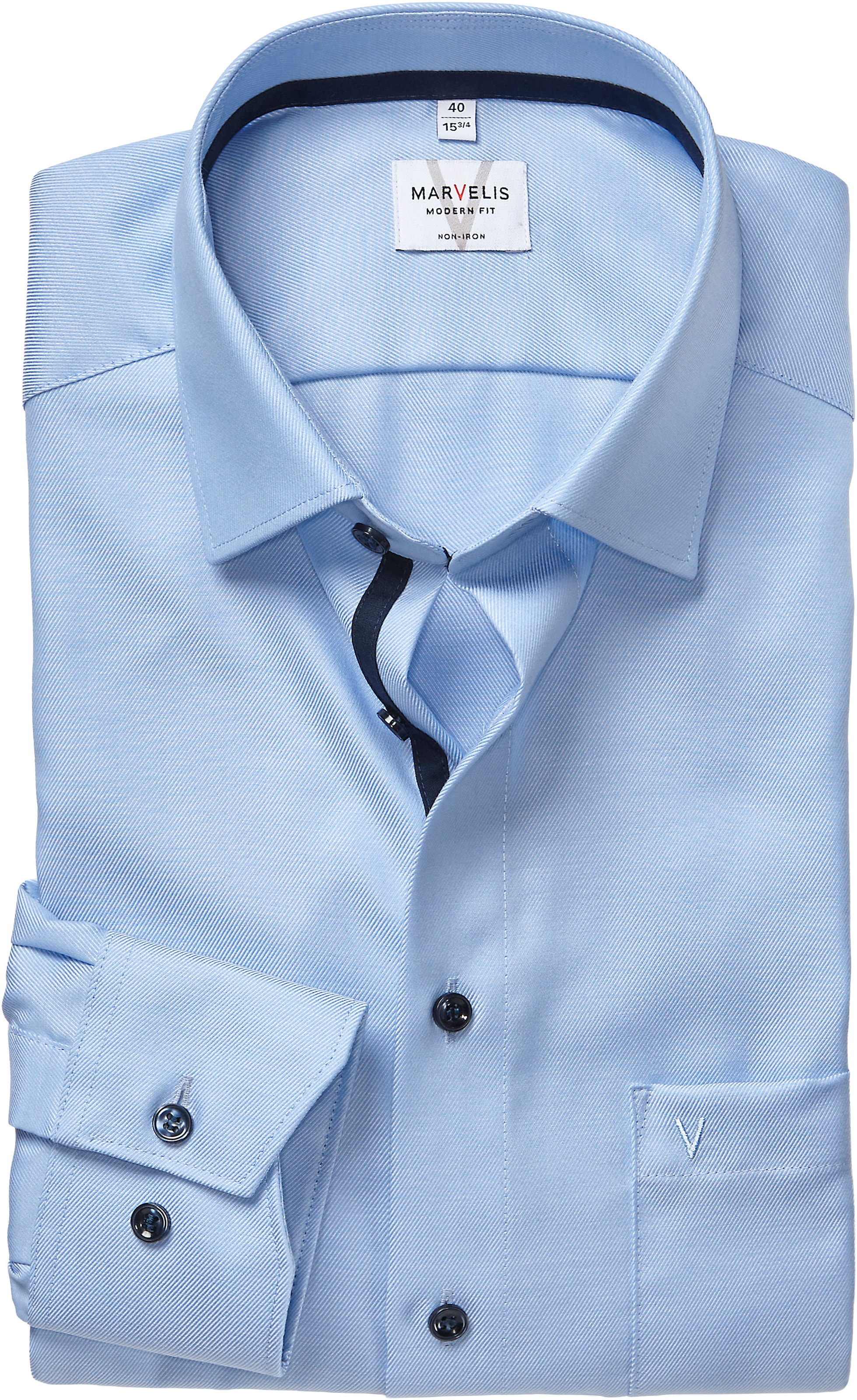 MARVELIS Langarmhemd Businesshemd, New-Kentkragen, modern fit günstig online kaufen