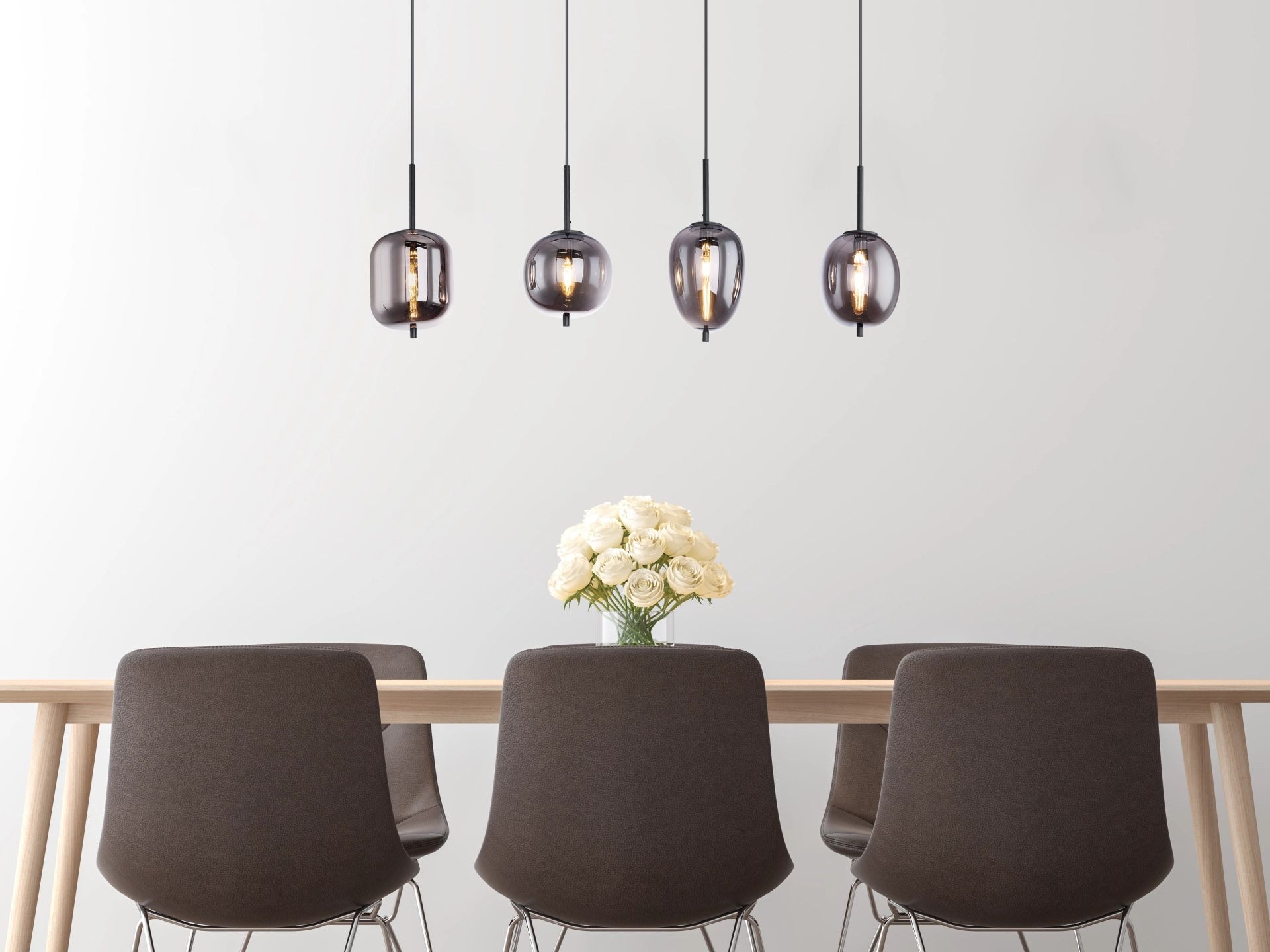 GLOBO LIGHTING Pendelleuchte »BLACKY«, Leuchtmittel E14 | ohne Leuchtmittel, Hängelampe, Hängeleuchte, verschiedene Gläser, modern, Essbereich