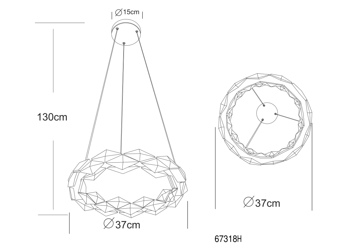 GLOBO LIGHTING LED Pendelleuchte »KARILION«, Leuchtmittel LED-Modul | LED fest integriert, Hängelampe/Hängeleuchte/Wohnzimmer/Esstisch/elegant