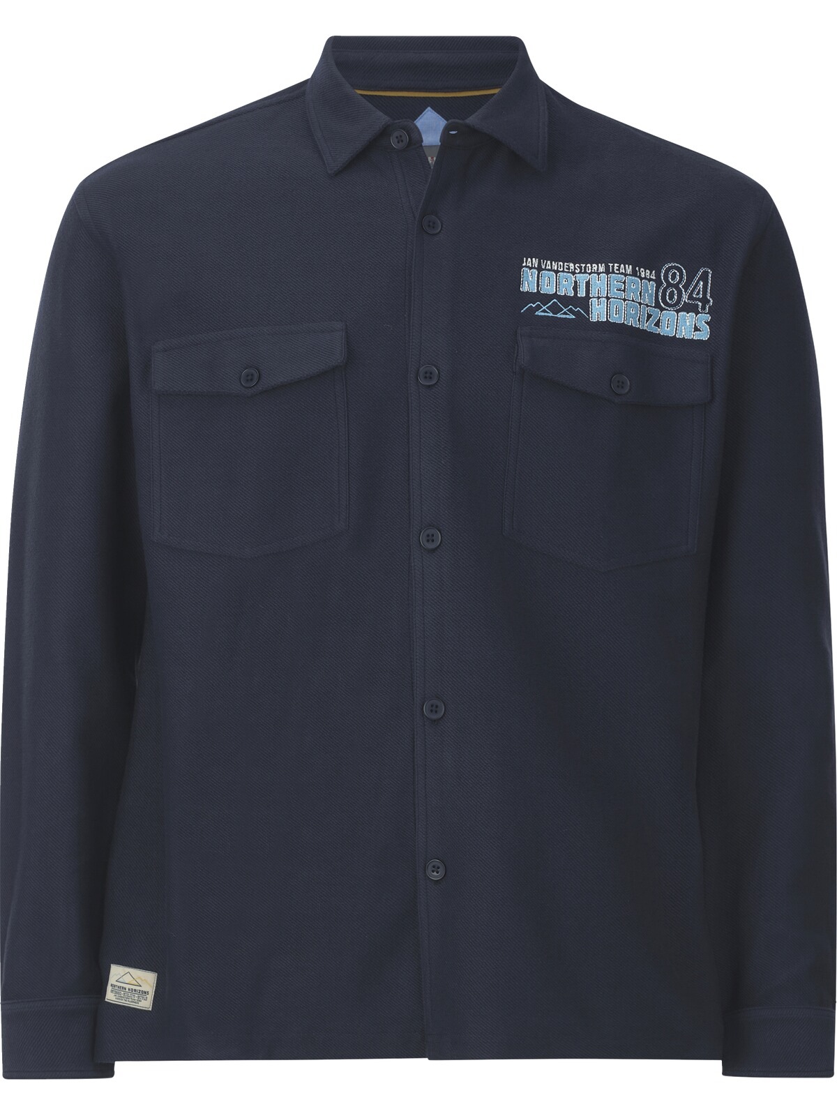 Outdoorhemd JAN VANDERSTORM "Outdoorhemd KNUTGARD", Herren, Gr. XL, weit, blau (dunkelblau), Obermaterial: 100% Baumwolle CO., Hemden 2
