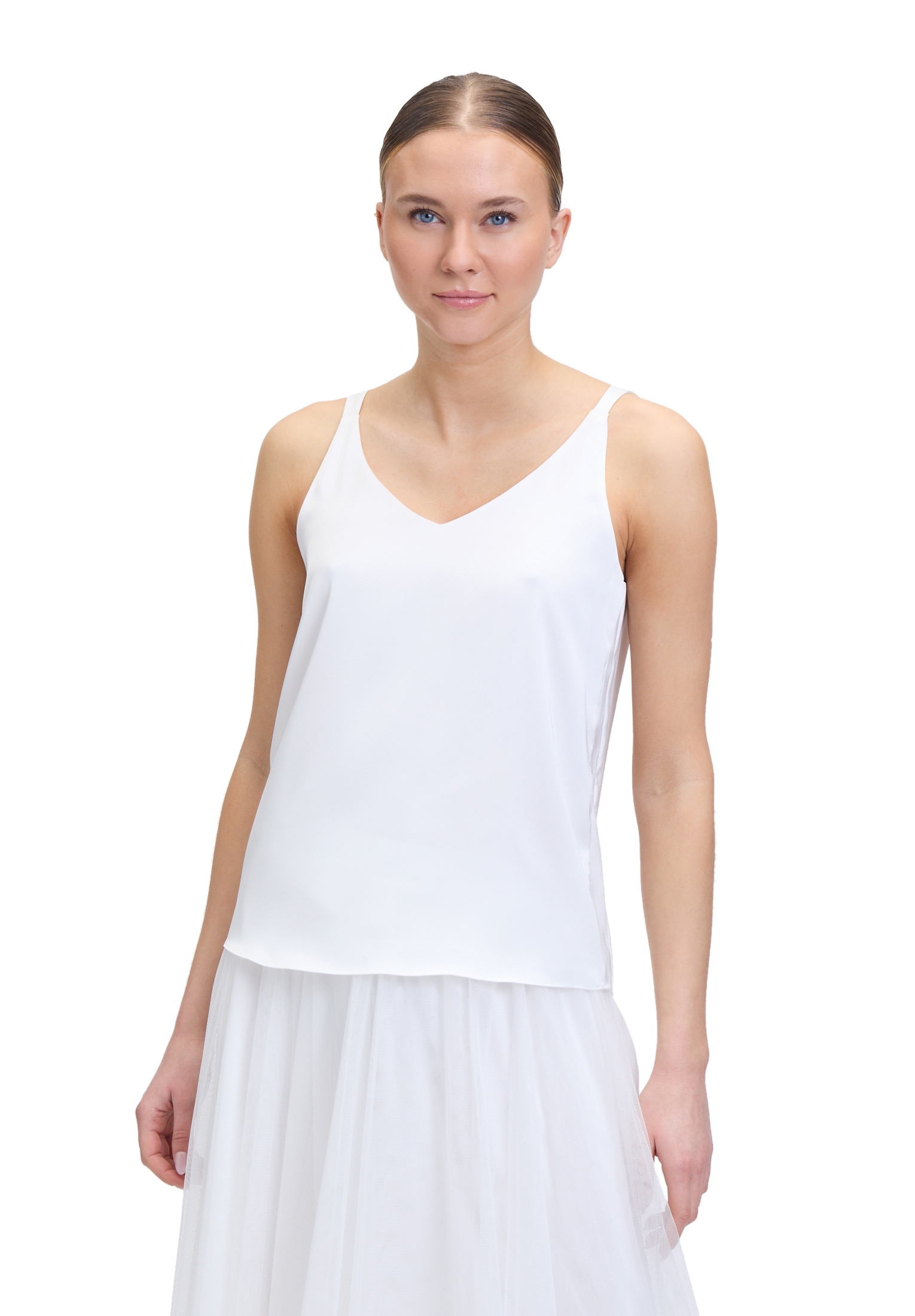 Vera Mont Satinbluse "Vera Mont Damen Satin-Bluse mit V-Ausschnitt" günstig online kaufen