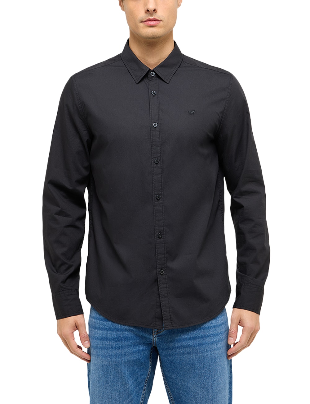 MUSTANG Langarmhemd "Herren Style Canton" günstig online kaufen