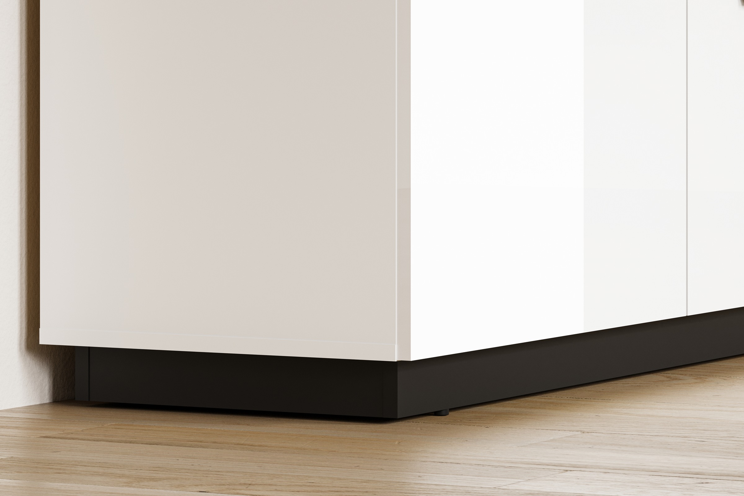 Home affaire Highboard »Tuluza, Breite 80 cm, moderne Hochkommode mit geräumiger Stauraum« Hochschrank viel Stauraum, Einlegeböden verstellbar, Hochglanzfront