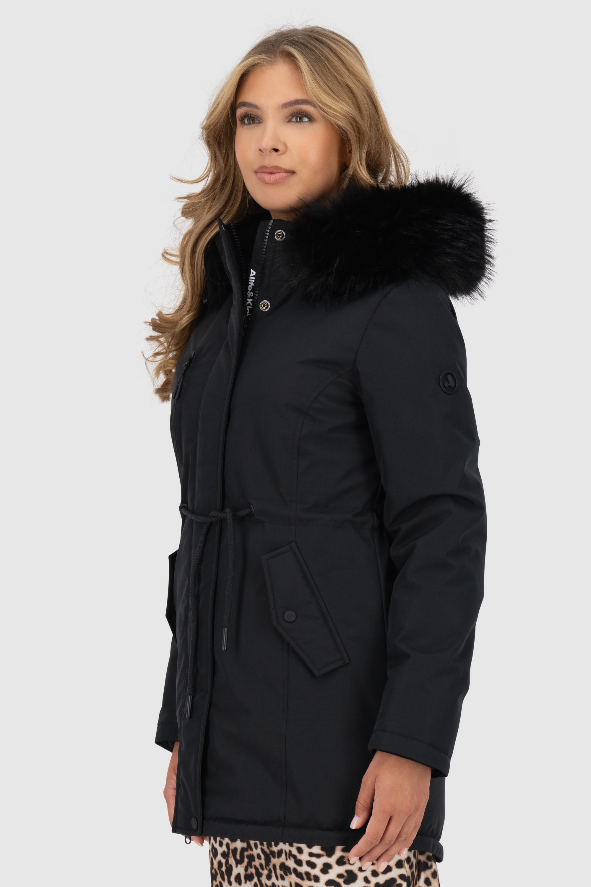 Alife & Kickin Winterjacke »Damen KierseyAK A«, Kurzer Mantel mit weichem Teddy-Innenfutter und abnehmbarer Kapuze