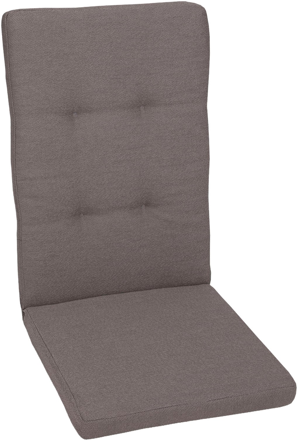 GO-DE Hochlehnerauflage Uni Bouclé taupe - Maße BxLxH ca.: 50 cm x 120 cm x 7 cm