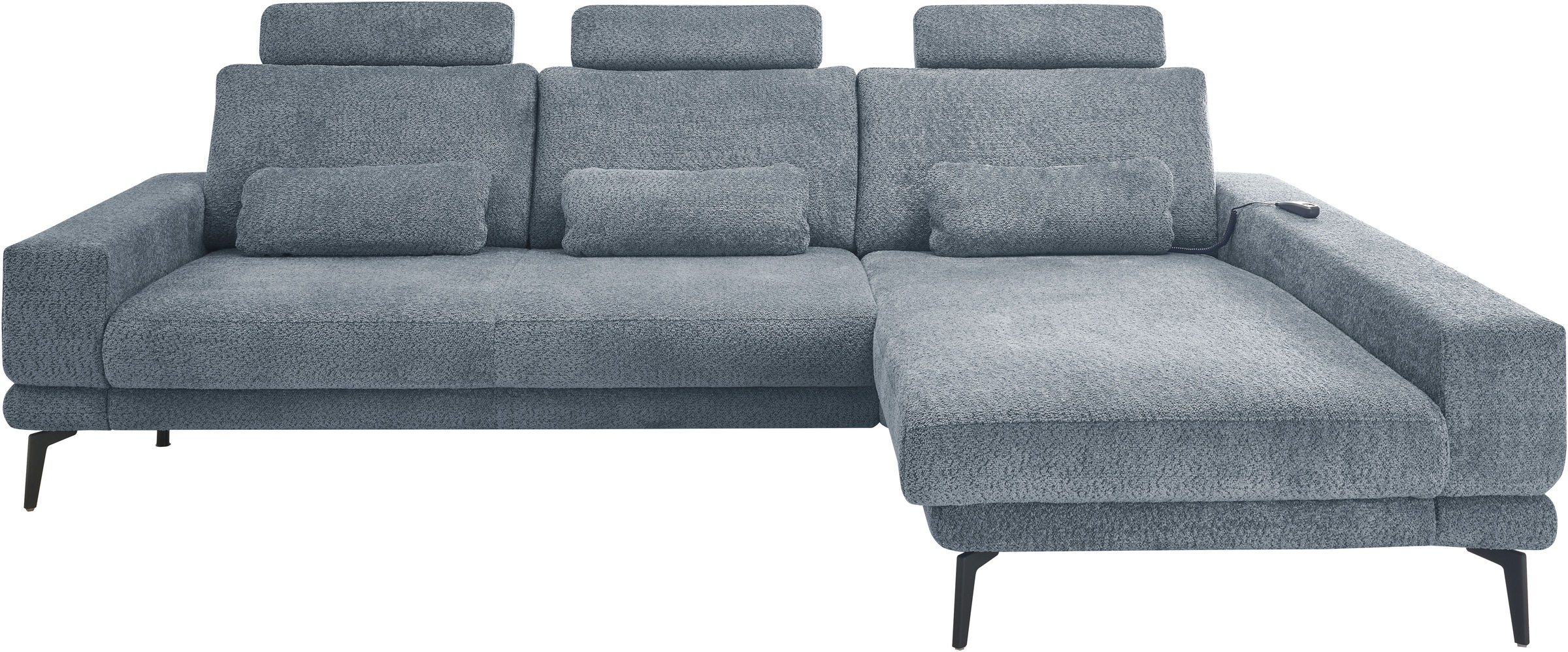 Set One by Musterring SO 3600 Corner Sofa Electric Recliner Blue