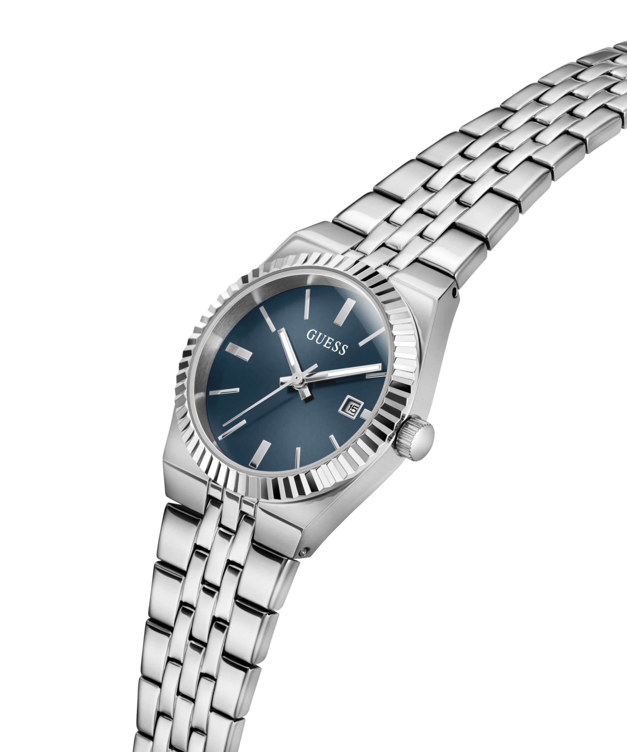 Guess Quarzuhr »VERA« Armbanduhr, Damenuhr, Edelstahlarmband, analog, Tag