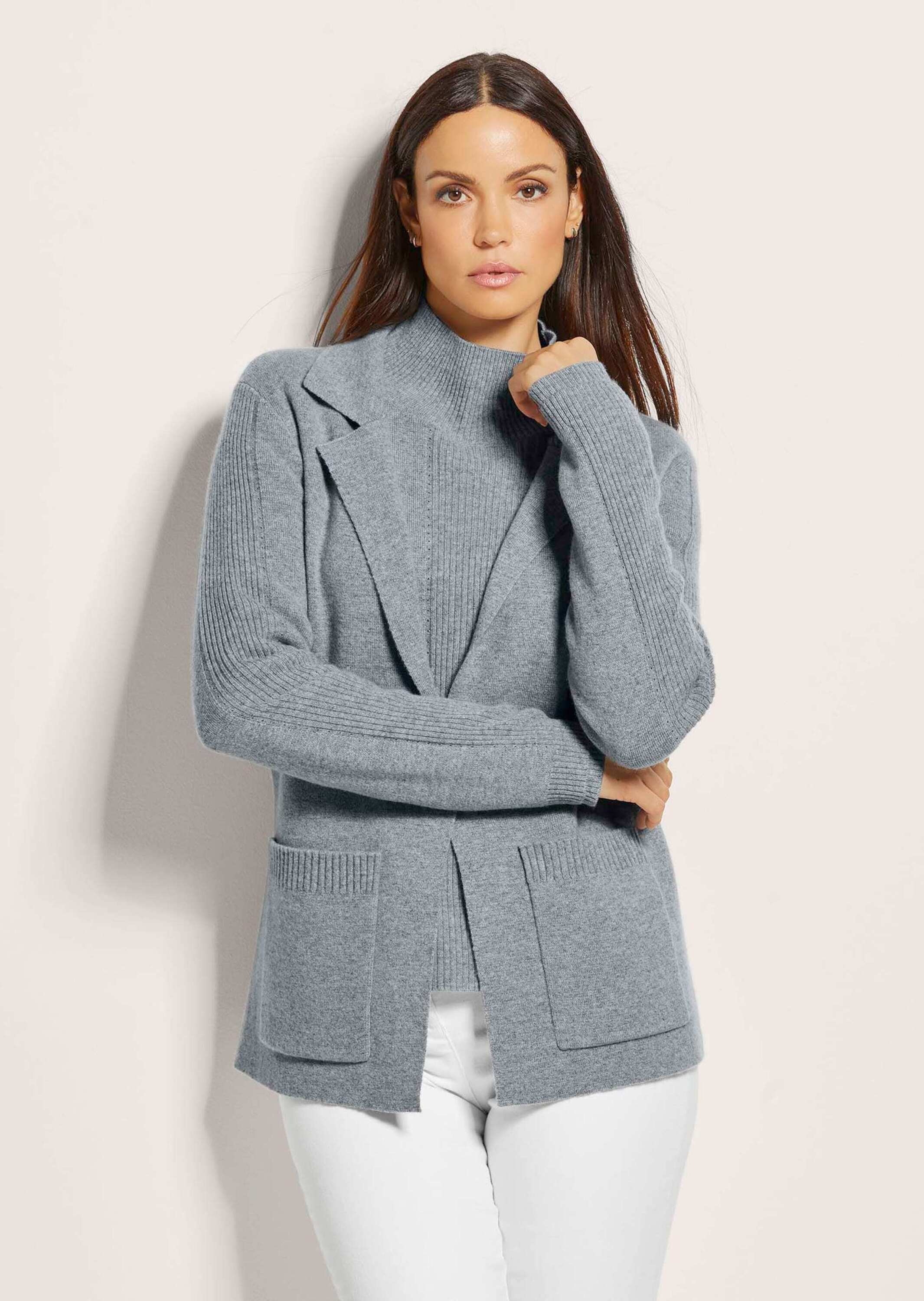 MADELEINE Strickjacke "Strickblazer Strickjacke aus Merinowolle und Kaschmi günstig online kaufen