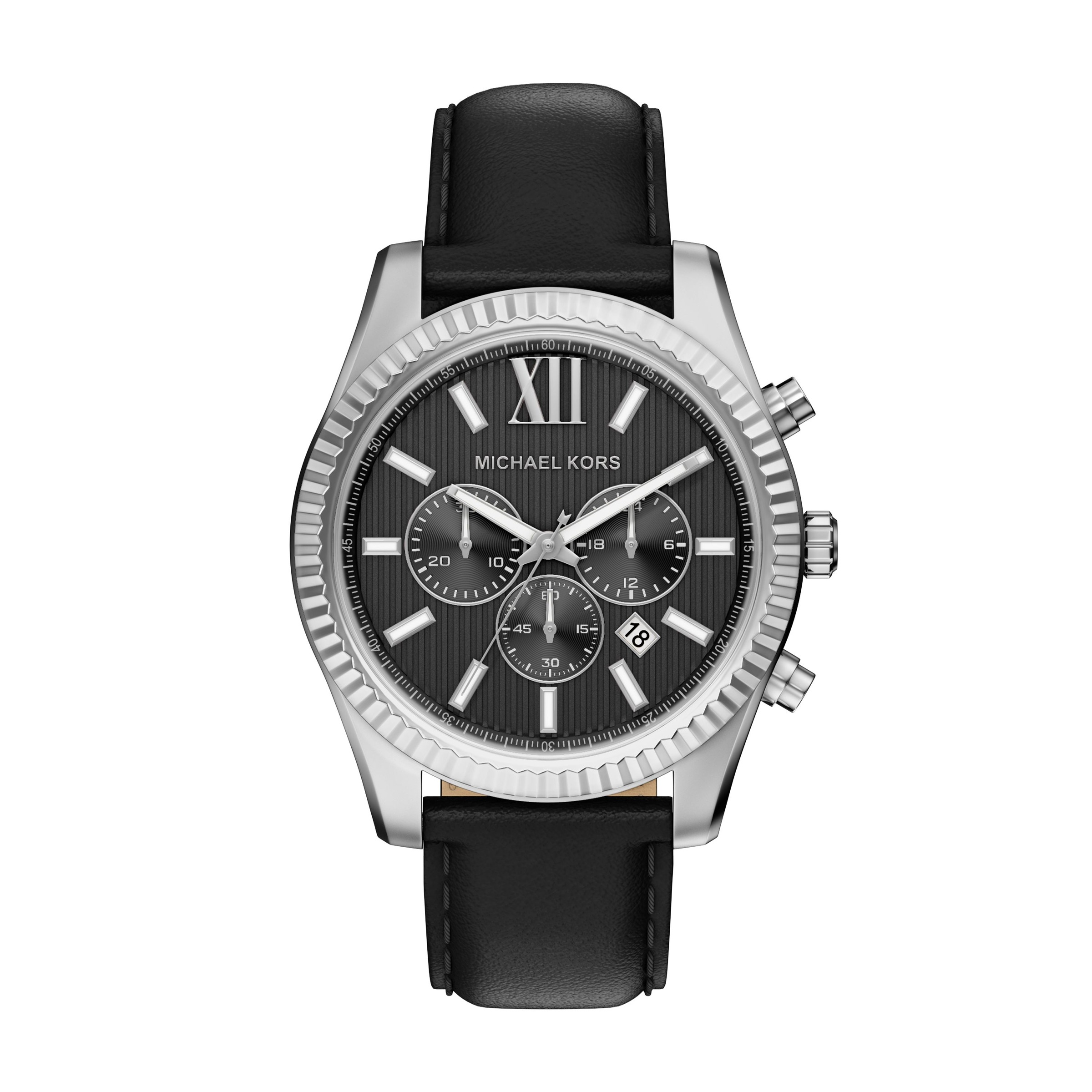 MICHAEL KORS Chronograph »LEXINGTON« Quarzuhr, Armbanduhr, Herrenuhr, Lederarmband, analog, Tag