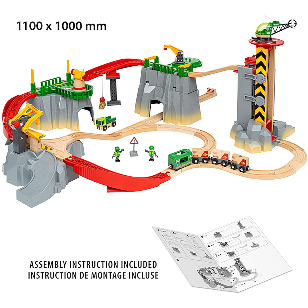 BRIO® Spielzeugeisenbahn-Erweiterung »BRIO® WORLD, Gebirgs-Frachten Set Deluxe«, (Set)