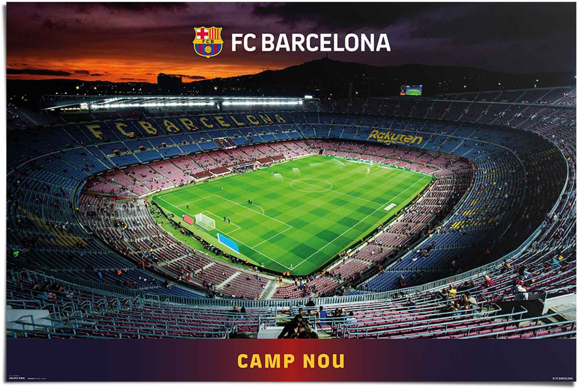 Reinders Poster "Barcelona - Camp Nou Fußball - Stadion - Spanien" 1 Stk. t günstig online kaufen