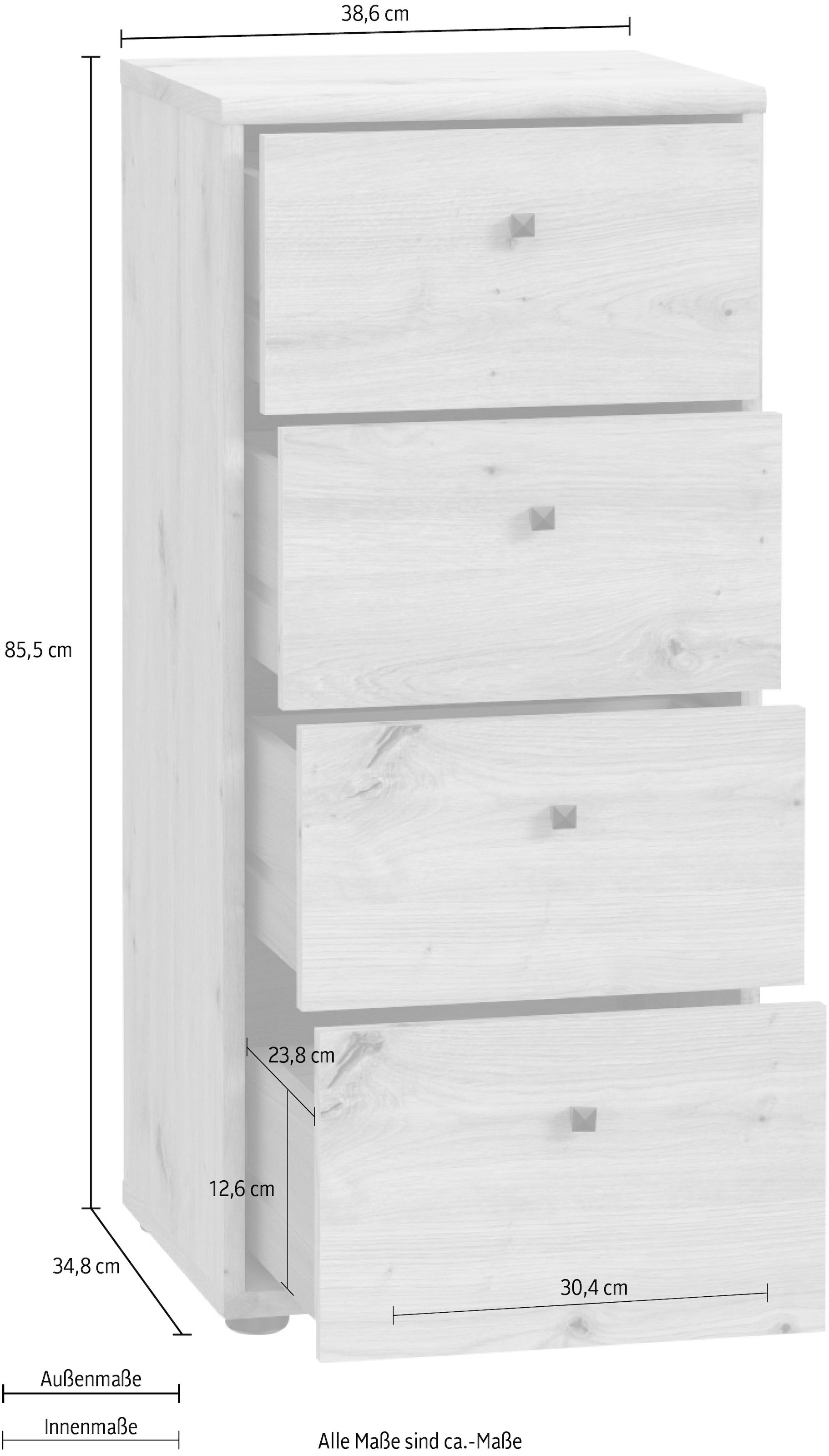 FORTE Kommode »Tempra«, Breite 38,6 cm
