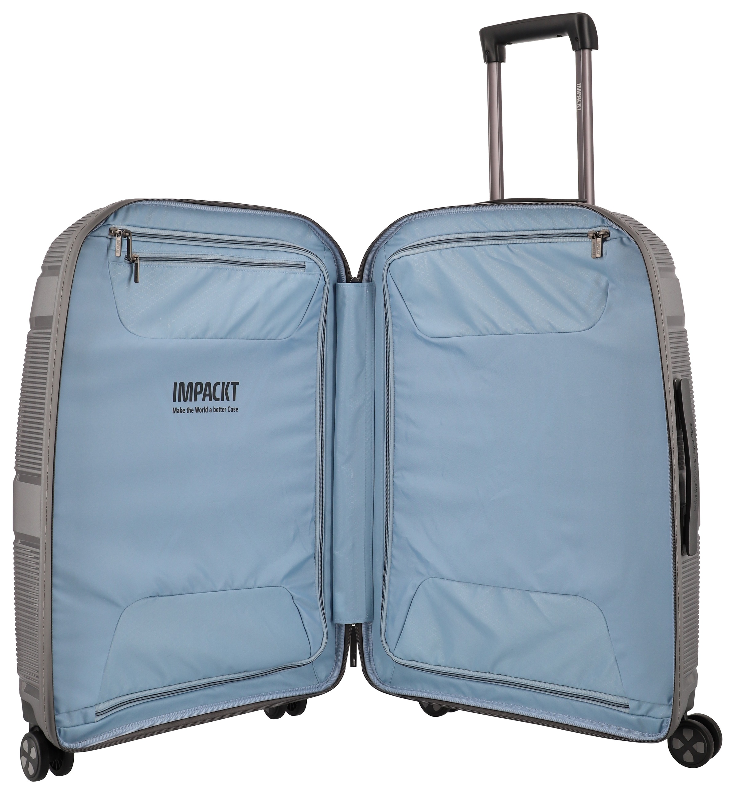 Thumbnail - IMPACKT Hartschalen-Trolley "IP1, verschiedene Größen und Farben" 73 l 4 Rollen Hartschalen-Koffer vegan Koffer Reisegep...