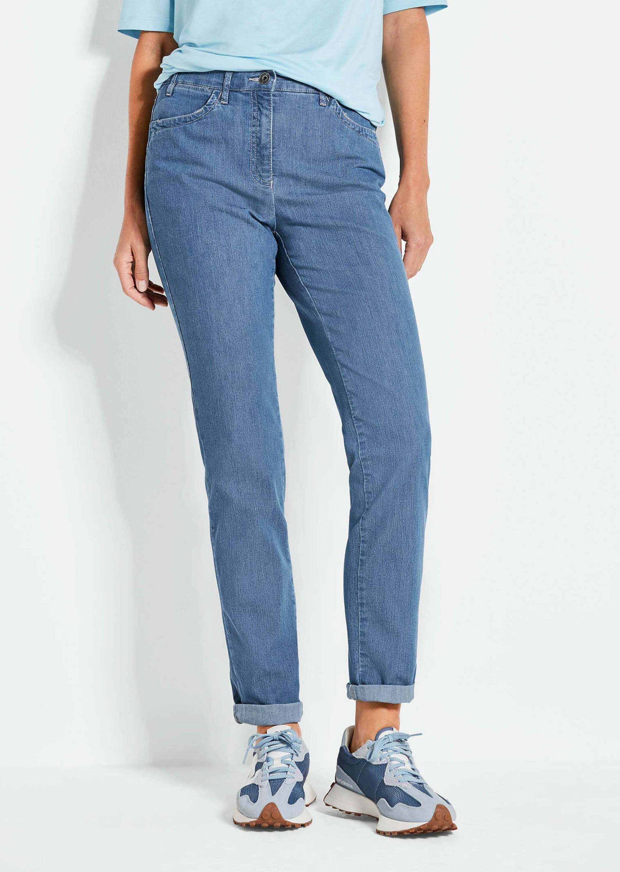 GOLDNER Stretch-Jeans »Jeanshose Carla Edel geschmückte Jeanshose Carla«