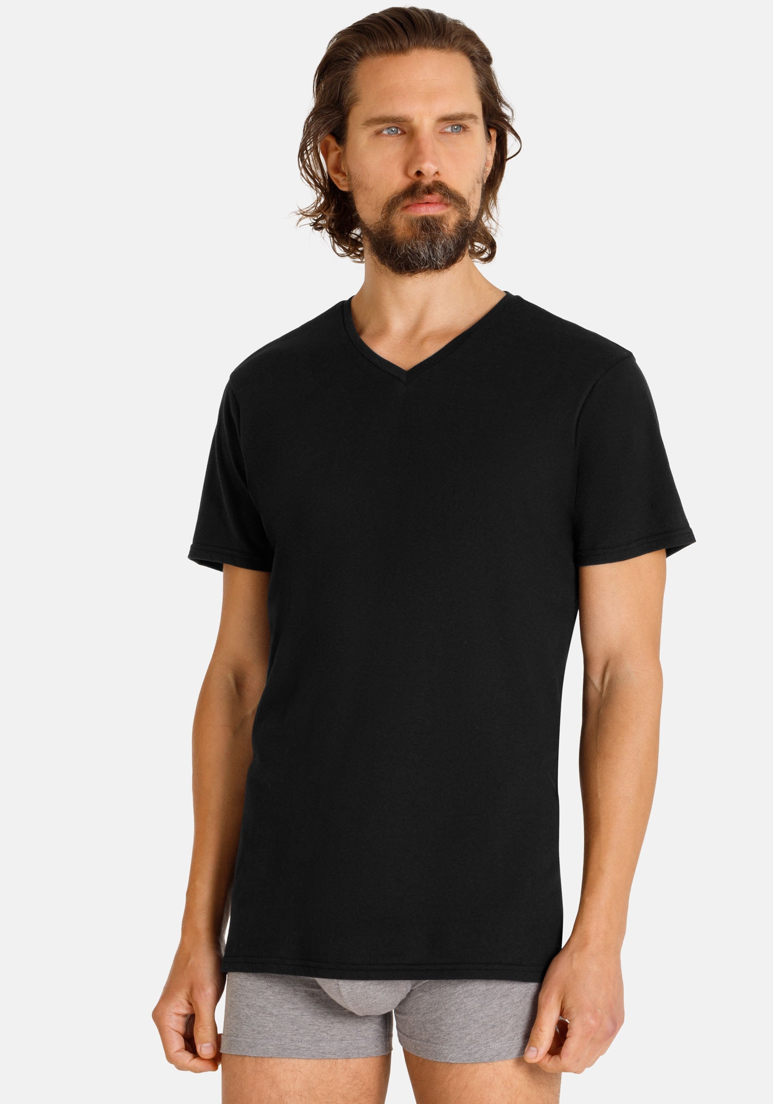 Camano T-Shirt »comfort«, (2er Pack), mit V-Ausschnitt